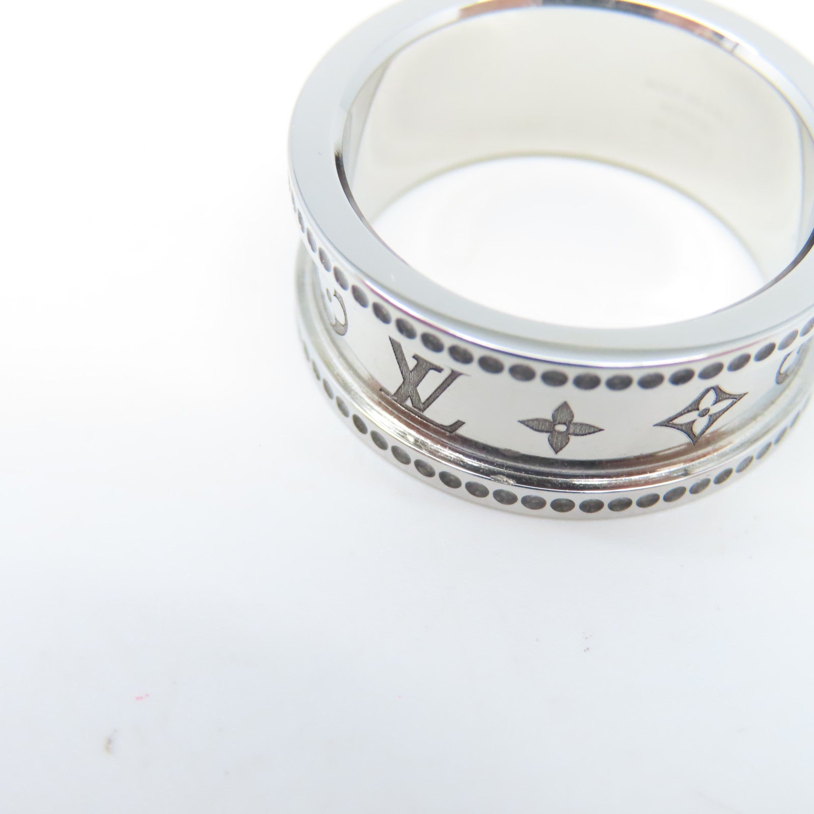 LOUIS VUITTON 【激減優惠】金屬Twisted Flower Ring戒指銀色US#10