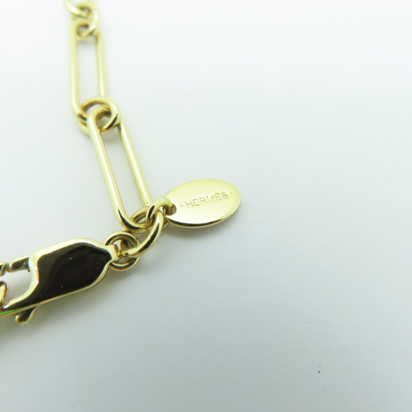 HERMES Horn/金屬Kelly GM Corne Necklace項鍊藍色