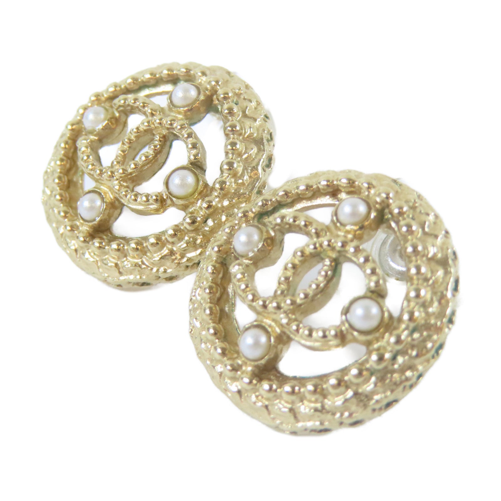 CHANEL 金屬Earring耳環金色