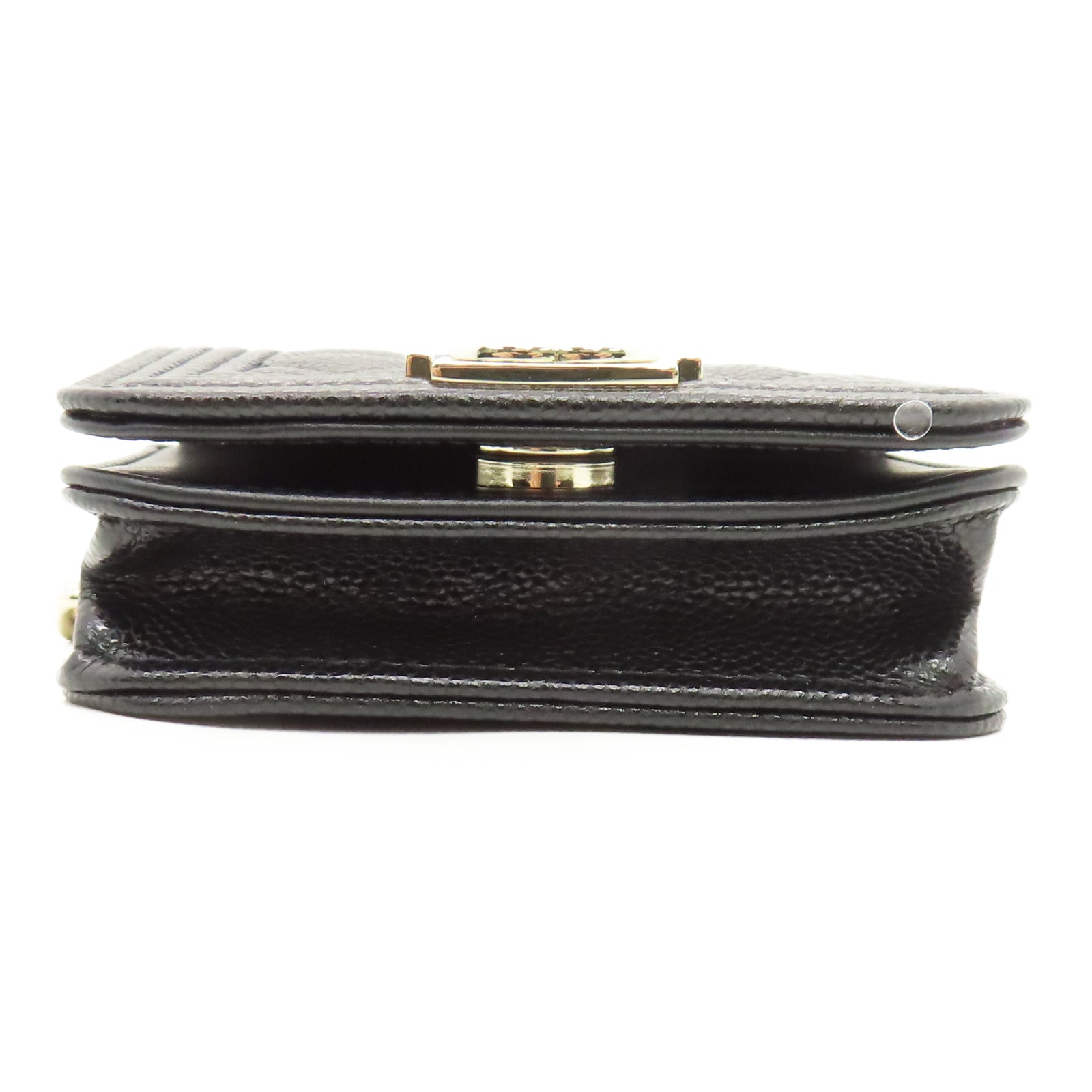 CHANEL 菱格Caviar皮革Waist Bag金扣链带腰包黑色