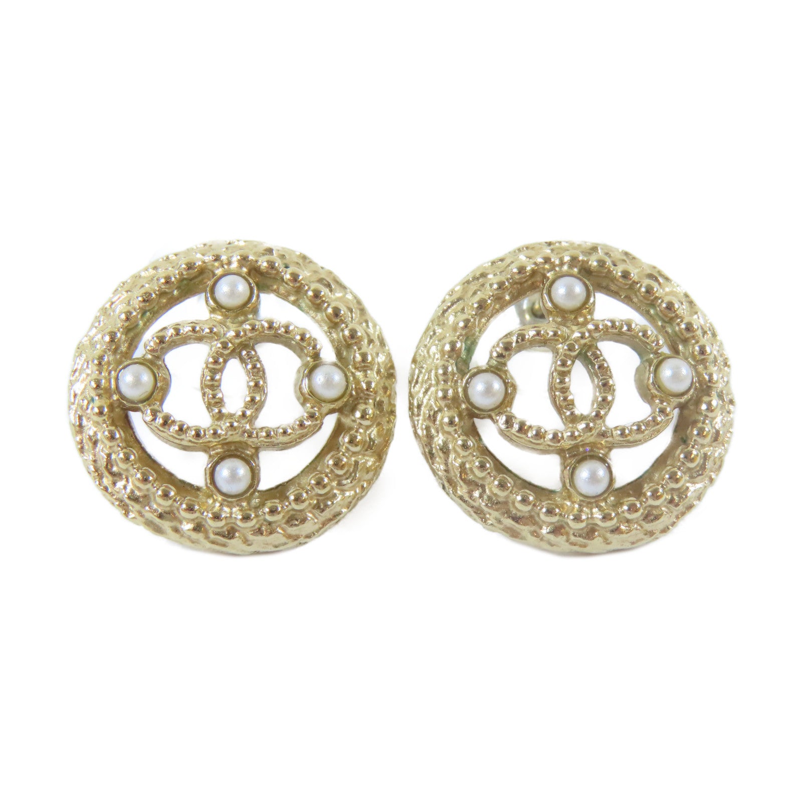 CHANEL 金屬Earring耳環金色