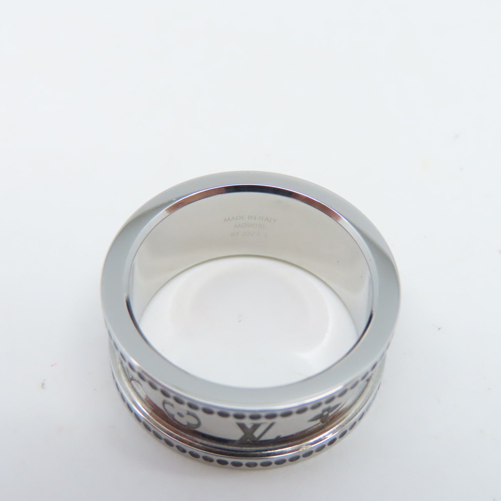 LOUIS VUITTON 【激減優惠】金屬Twisted Flower Ring戒指銀色US#10