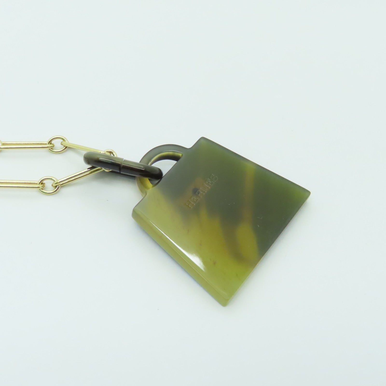 HERMES Horn/金屬Kelly GM Corne Necklace項鍊藍色