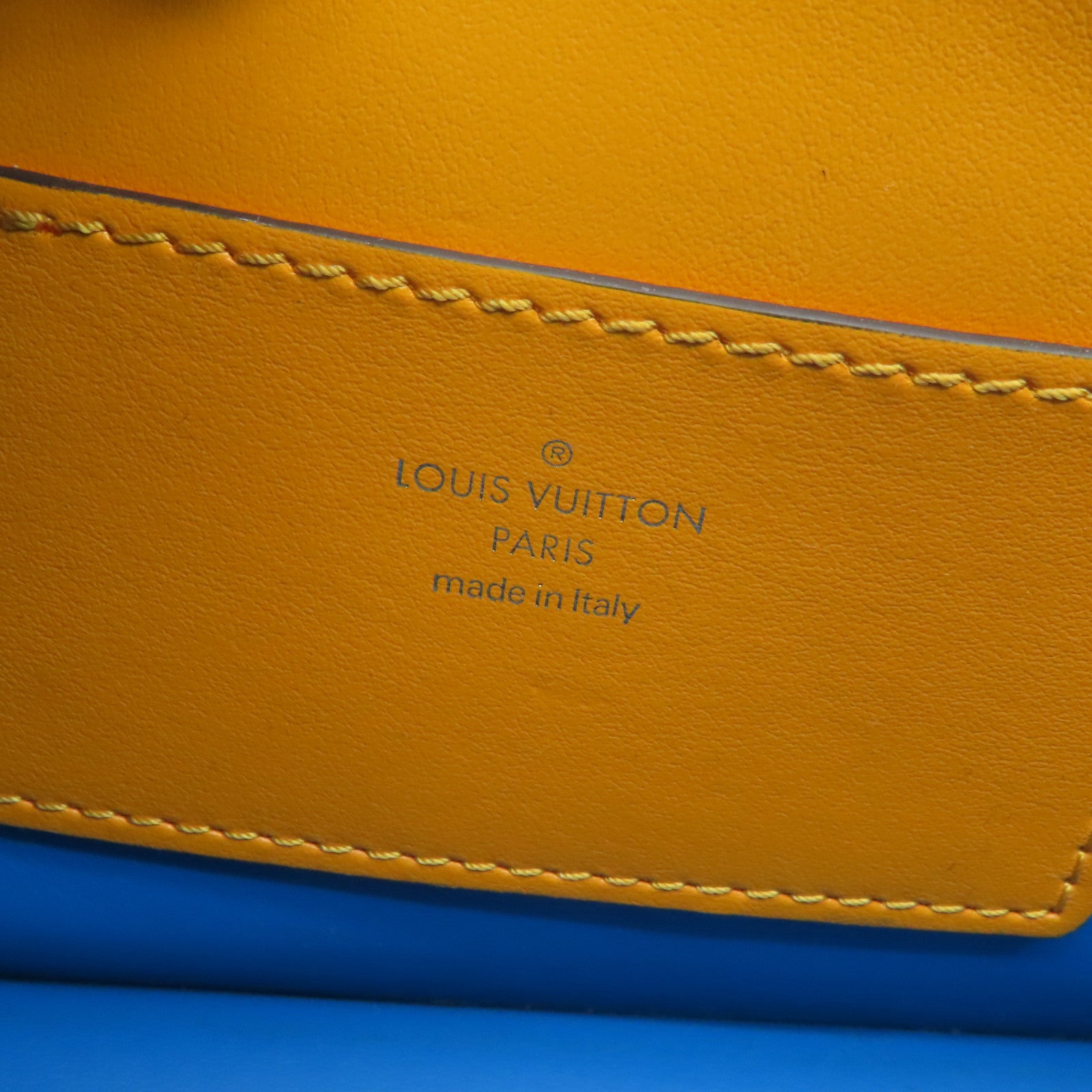 LOUIS VUITTON 【激减优惠】牛皮皮革Point 9金扣肩背袋黄色