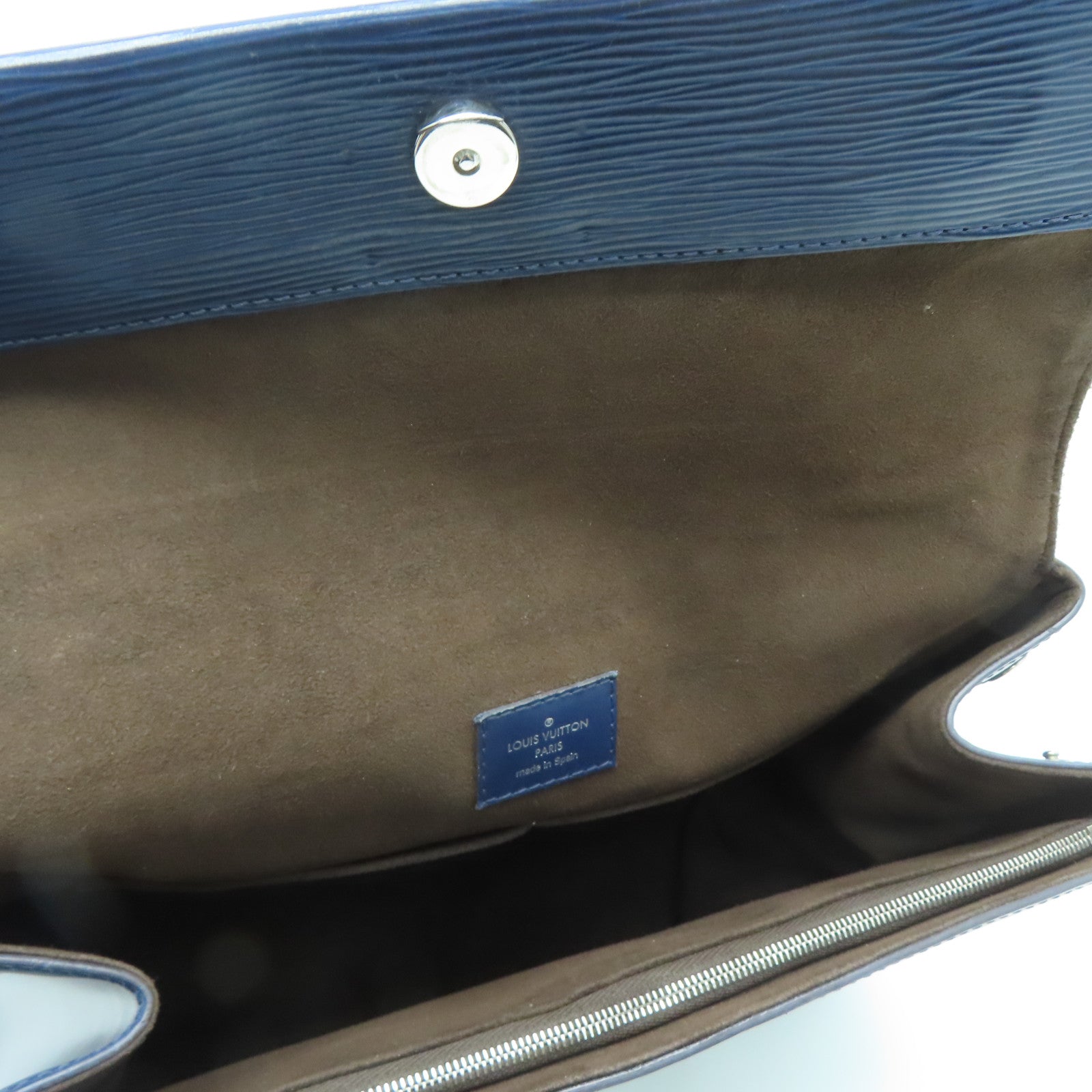 LOUIS VUITTON [Sharp Discount] Epi Cluny MM Silver Buckle Chain Shoulder Bag Blue