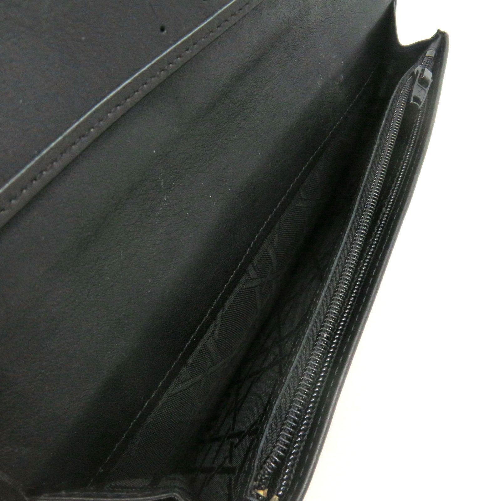 Dior sheepskin leather Long wallet black