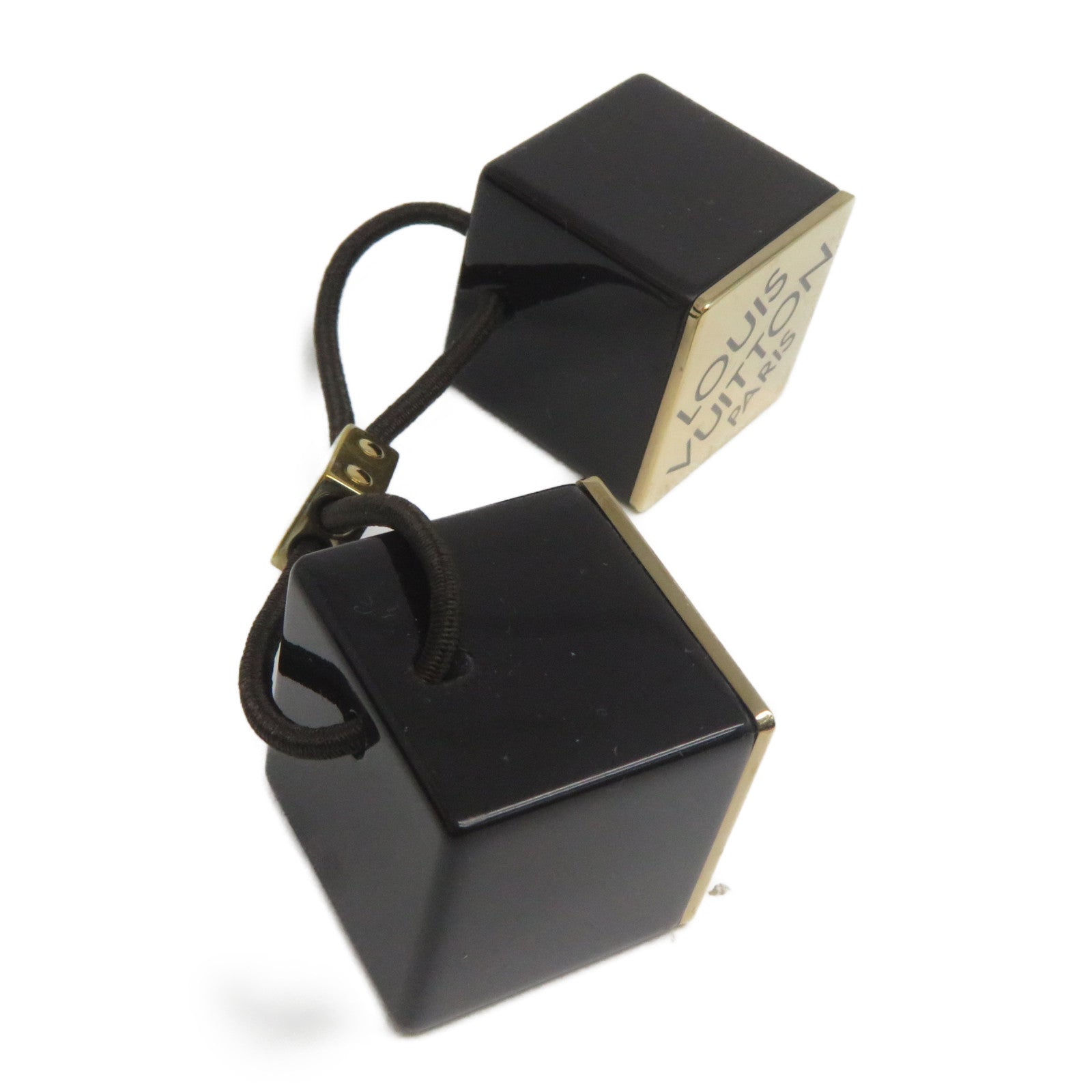 LOUIS VUITTON PVC Hair Cube金扣髮圈深啡色/金色