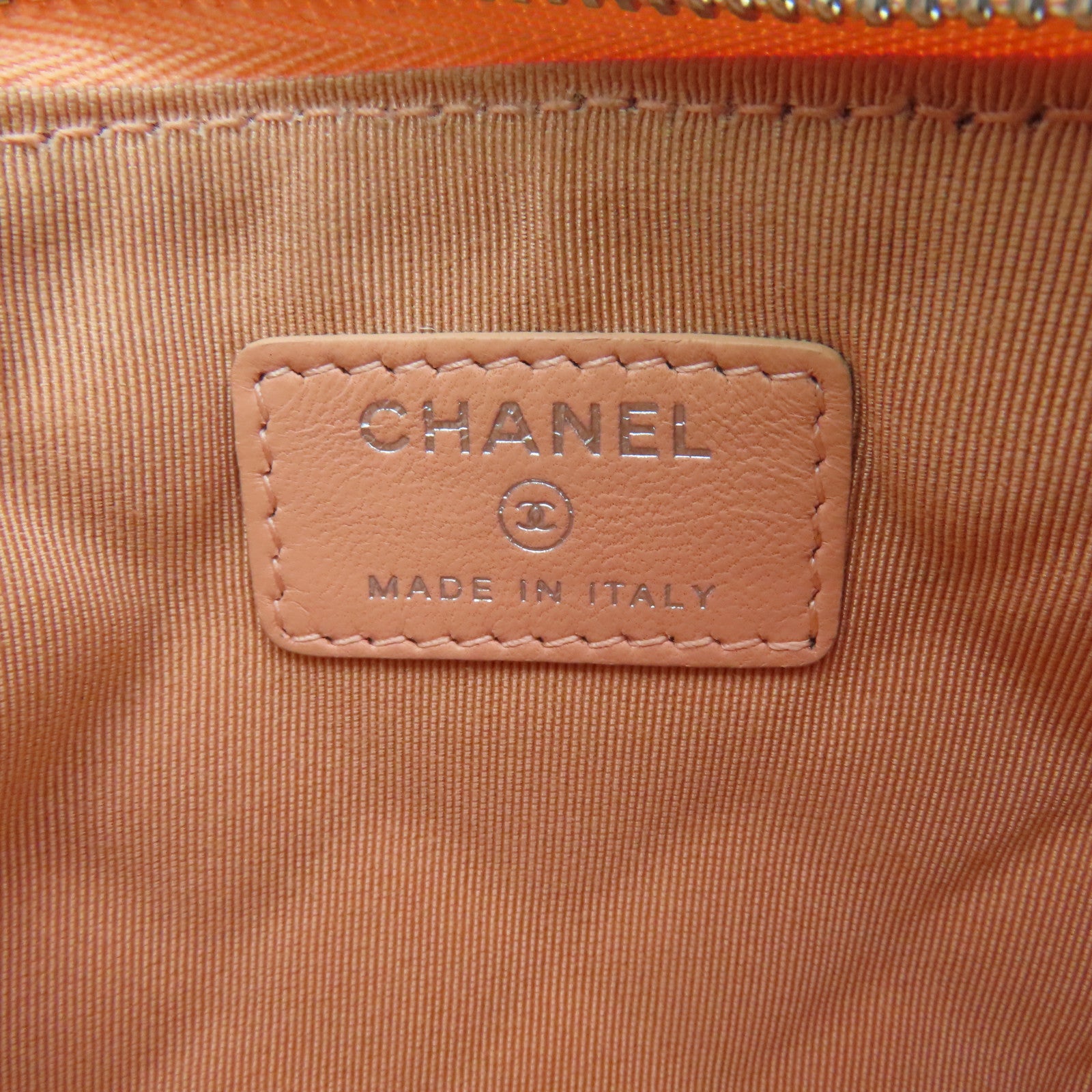 CHANEL 菱格羊皮皮革Mini Pouch銀扣手拿包粉紅色