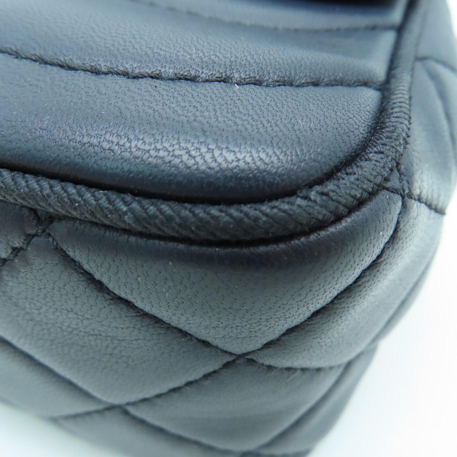 CHANEL 【激減優惠】羊皮皮革Chain Shoulder金扣肩背袋藍色