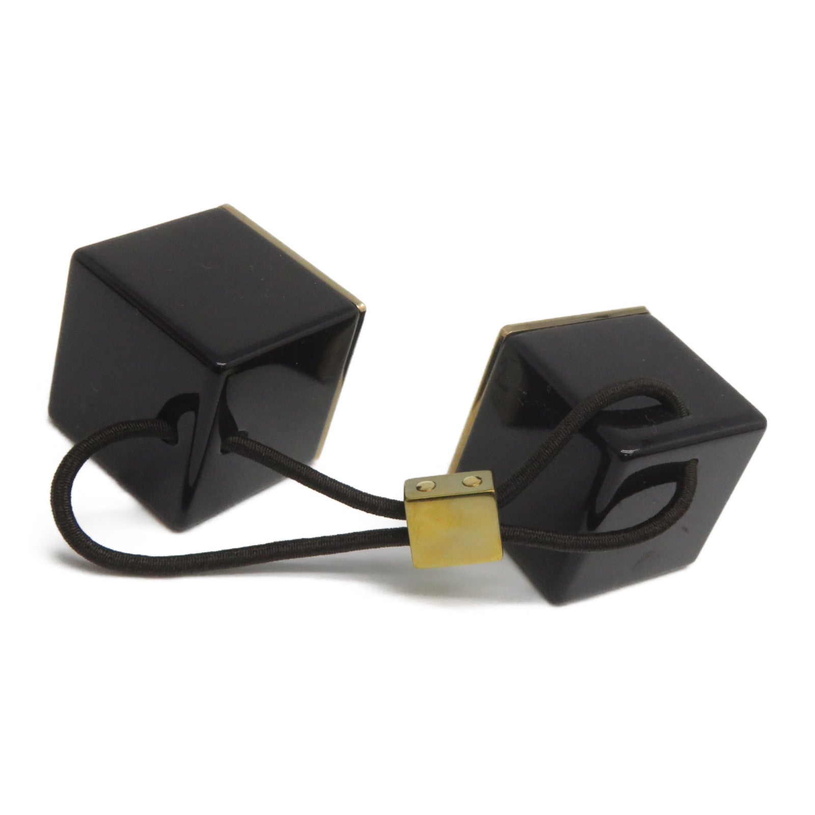 LOUIS VUITTON PVC Hair Cube金扣髮圈深啡色/金色