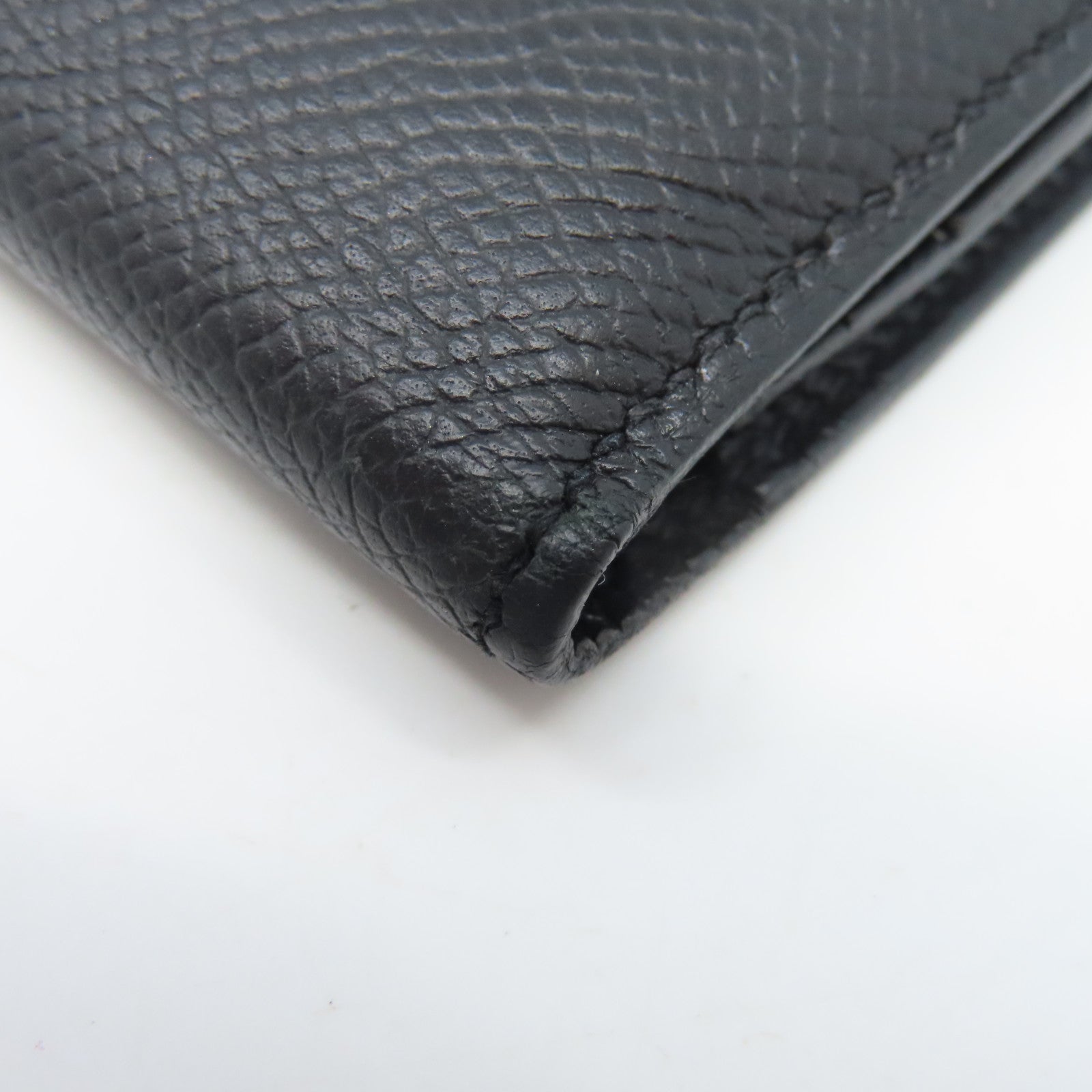 HERMES 【激減優惠】Veau Epsom皮革Bearn Wallet銀扣長錢包黑色