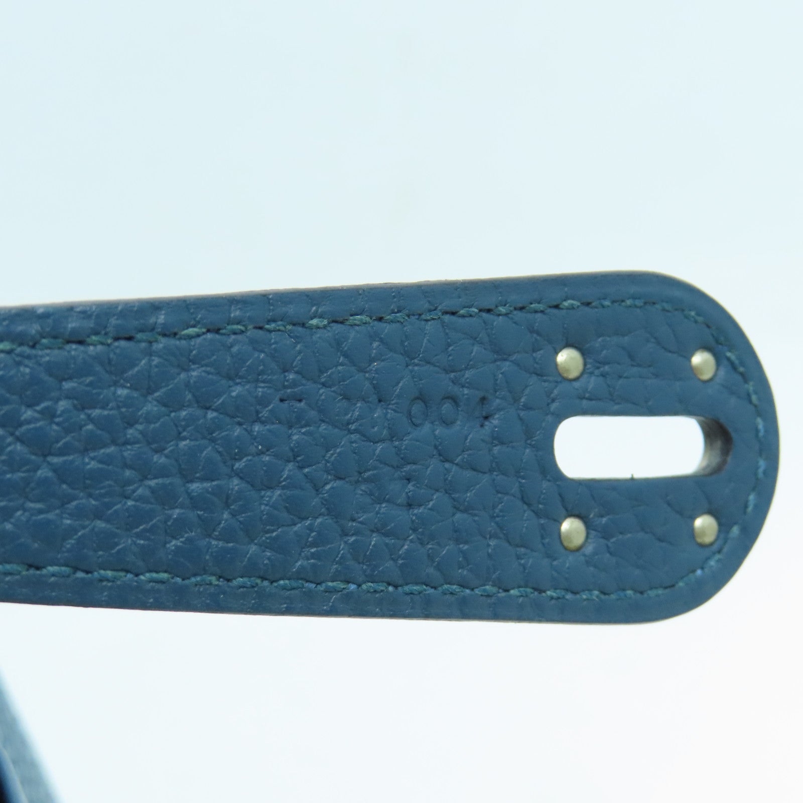 HERMES 【激減優惠】Clemence皮革Lindy 30銀扣手挽肩背兩用袋深藍色