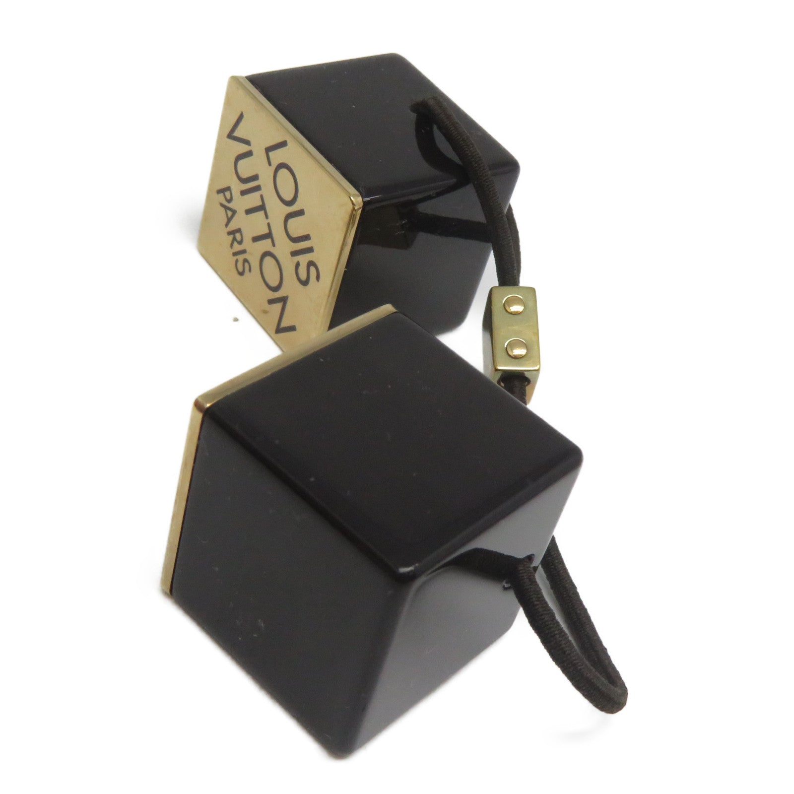 LOUIS VUITTON PVC Hair Cube金扣髮圈深啡色/金色