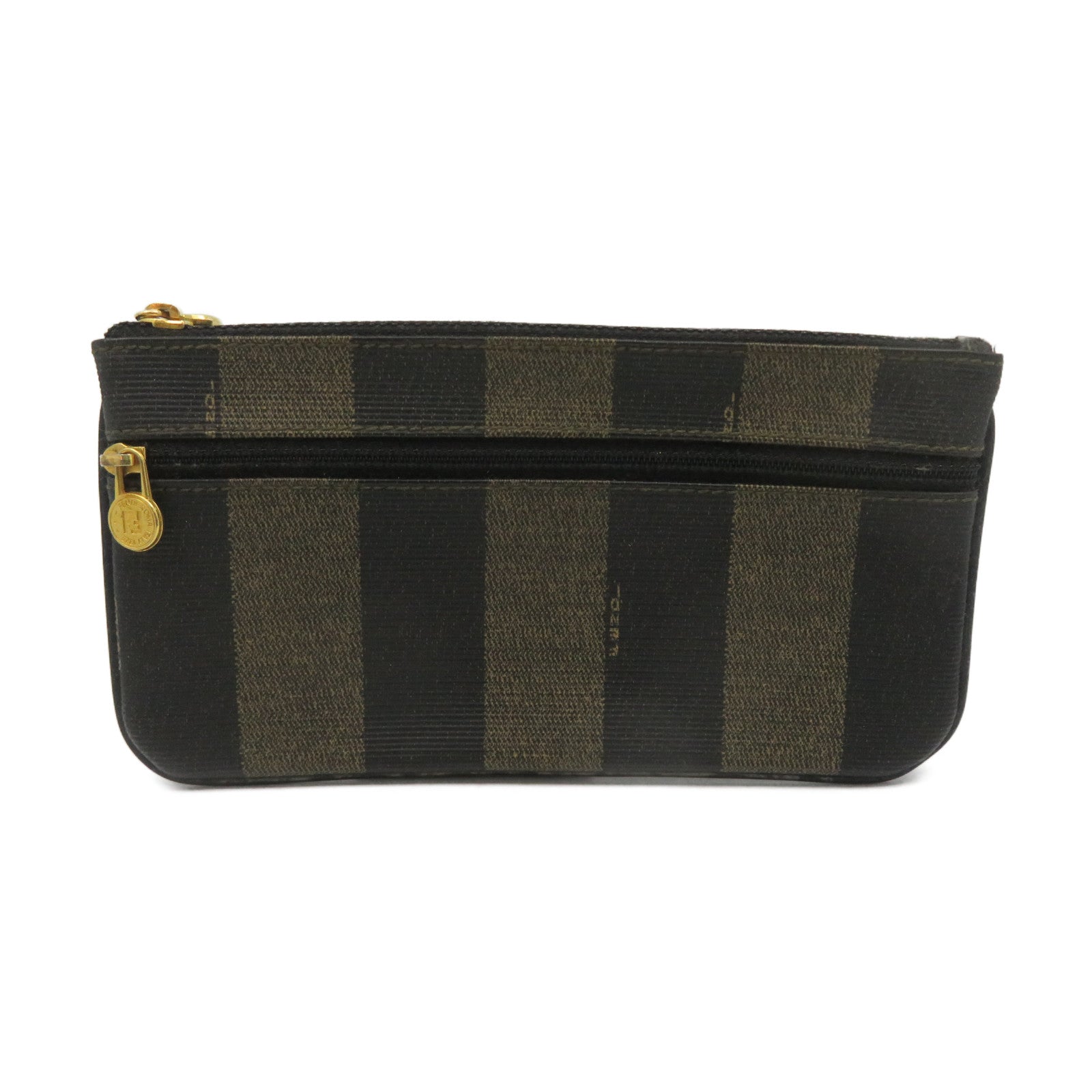 FENDI 涂层帆布Pouch手拿包啡色
