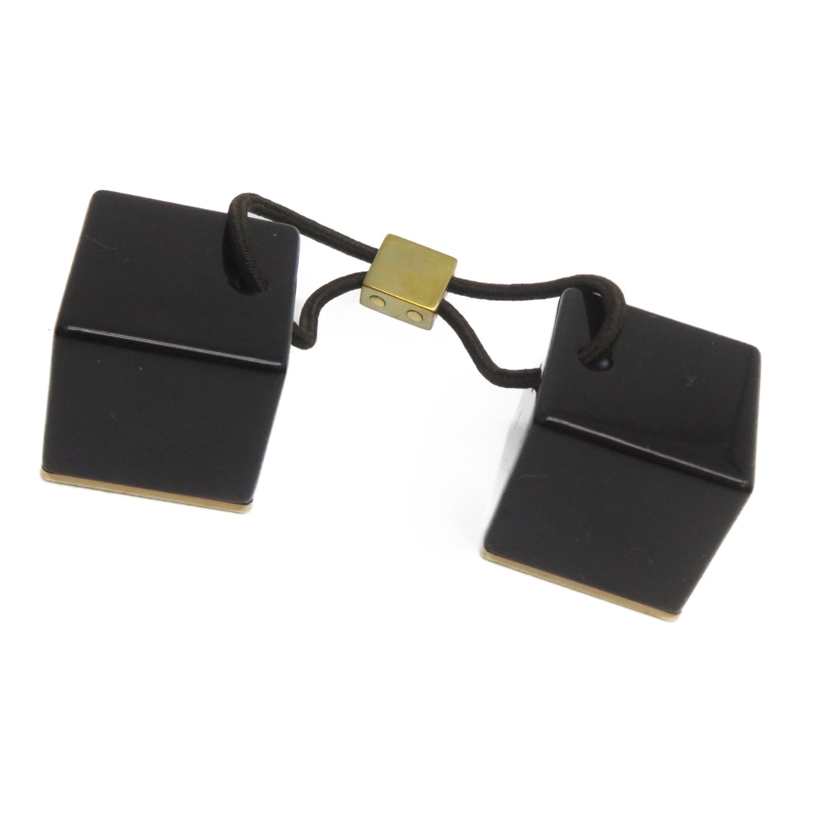 LOUIS VUITTON PVC Hair Cube金扣髮圈深啡色/金色