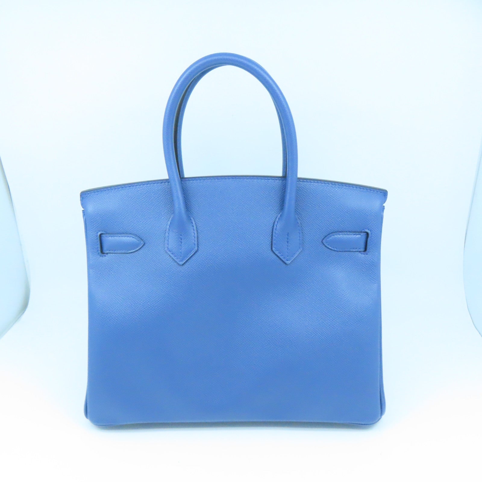 HERMES Epsom皮革Birkin 30金扣手挽袋Blue Agate藍色