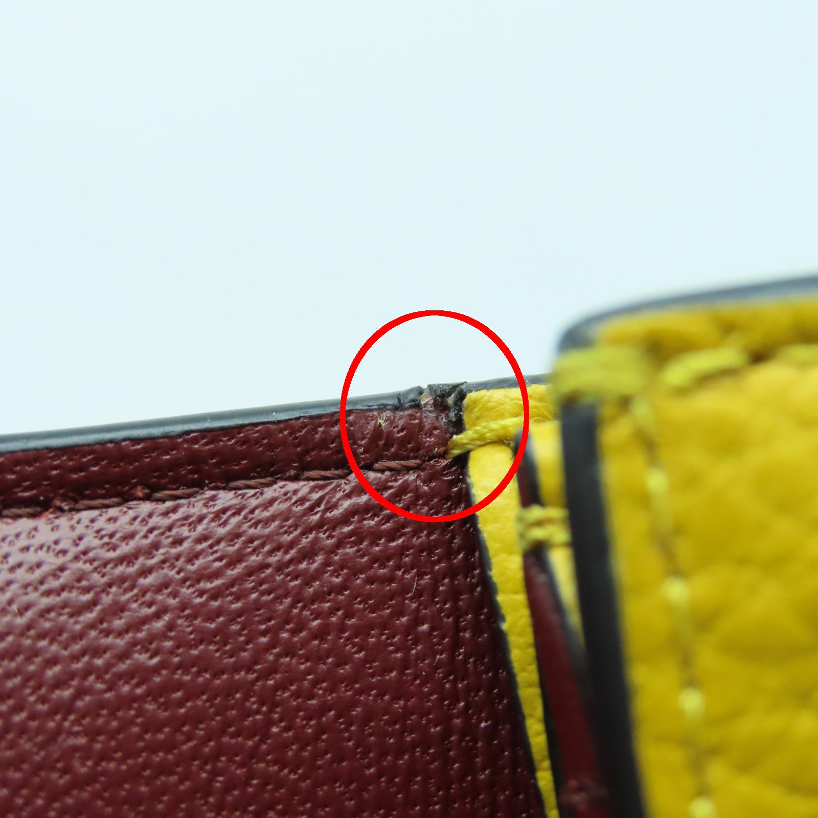 MULBERRY Leather Long Wallet Gold Buckle Yellow/Brown