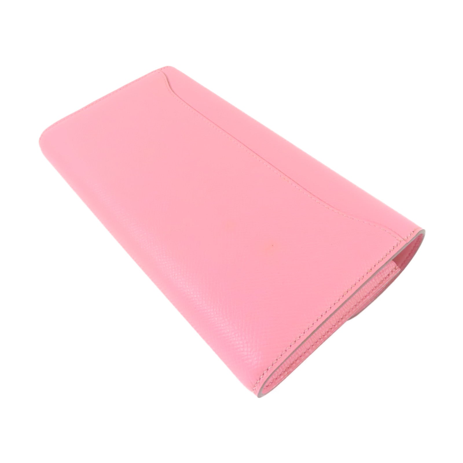 HERMES Veau Epsom皮革Constance Wallet銀扣長錢包Rose Confetti糖果粉色