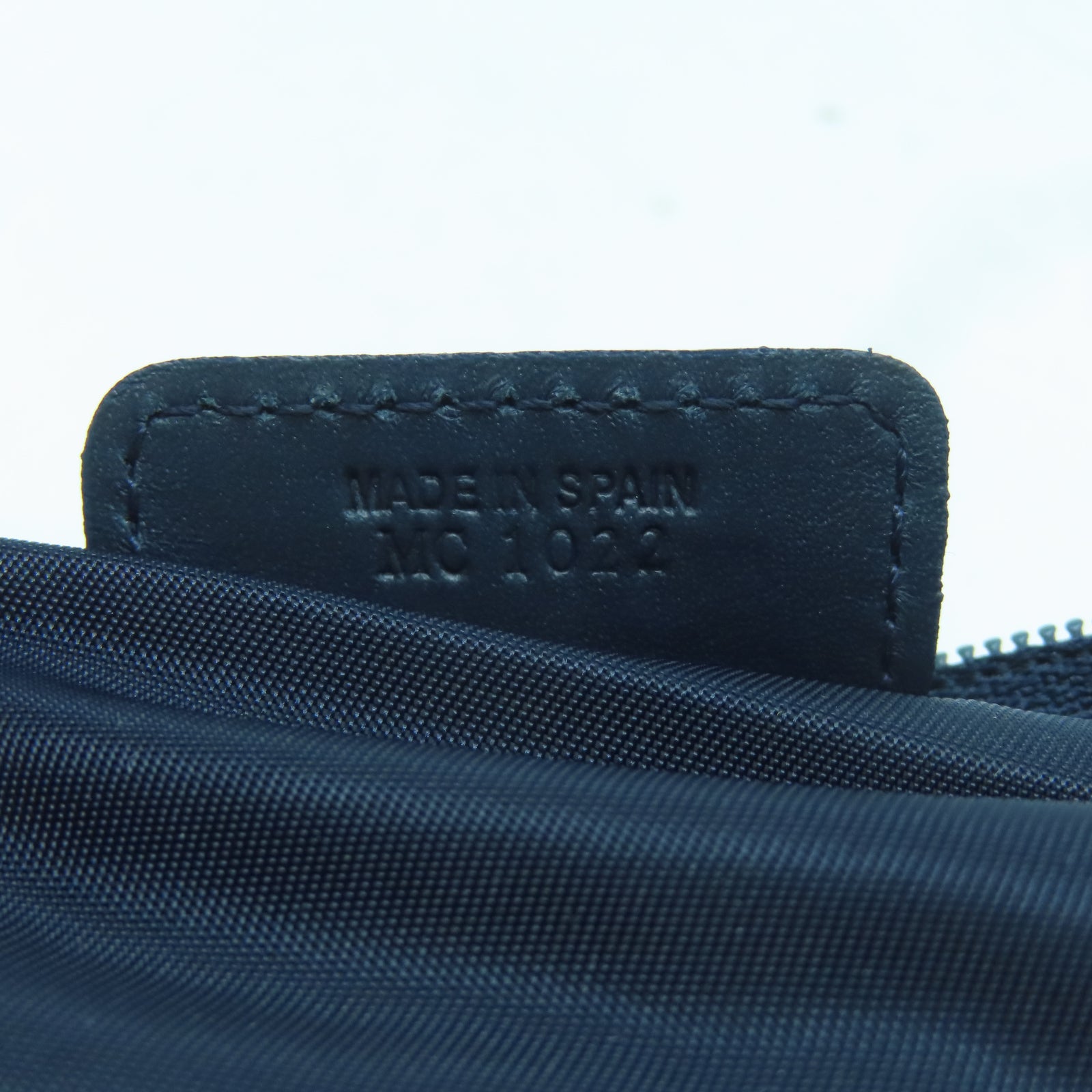 Dior 帆布Acc Pouch金扣手拿包藍色