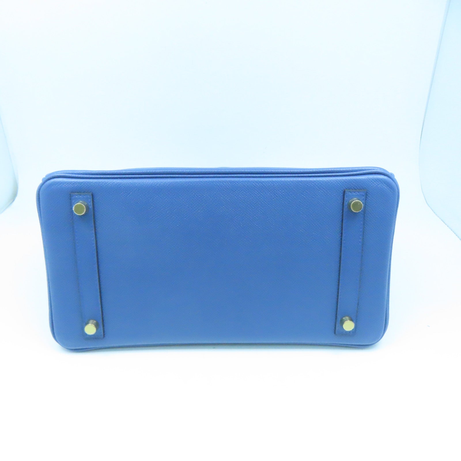 HERMES Epsom皮革Birkin 30金扣手挽袋Blue Agate藍色