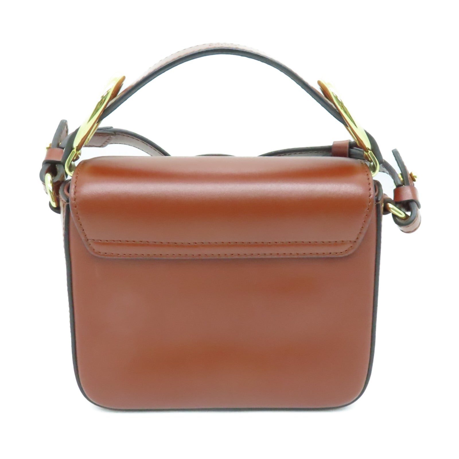 Chloe 牛皮皮革2way Shoulder Bag金扣手挽肩背两用袋啡色