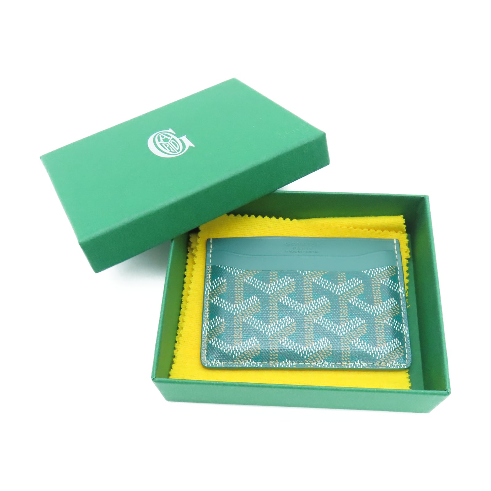 GOYARD 牛皮皮革/PVC涂层帆布Card Case卡片包绿色