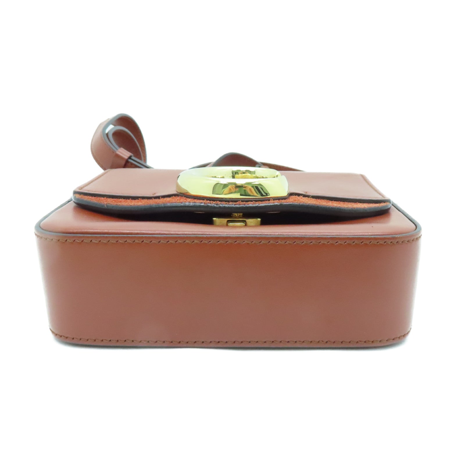 Chloe 牛皮皮革2way Shoulder Bag金扣手挽肩背两用袋啡色