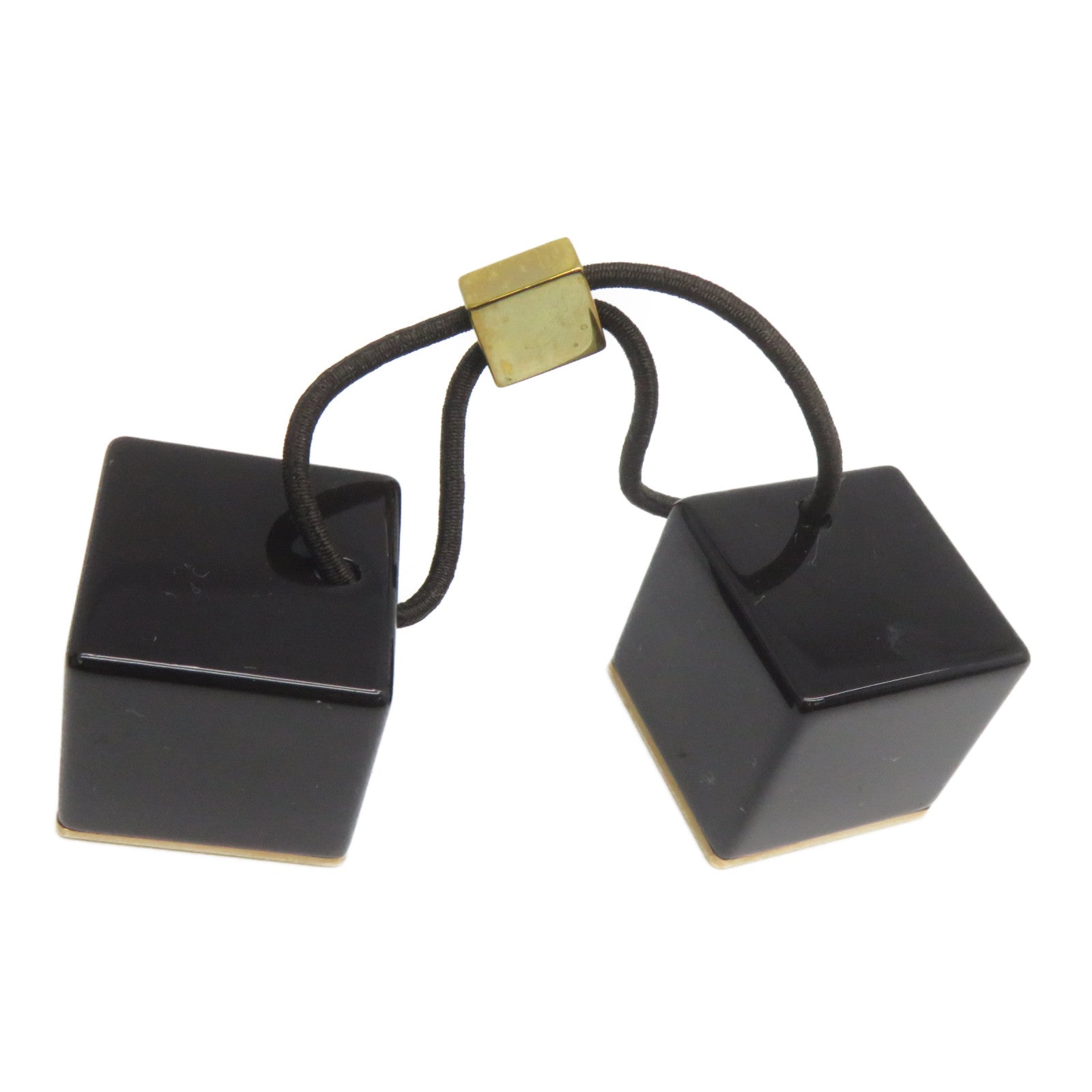 LOUIS VUITTON PVC Hair Cube金扣髮圈深啡色/金色