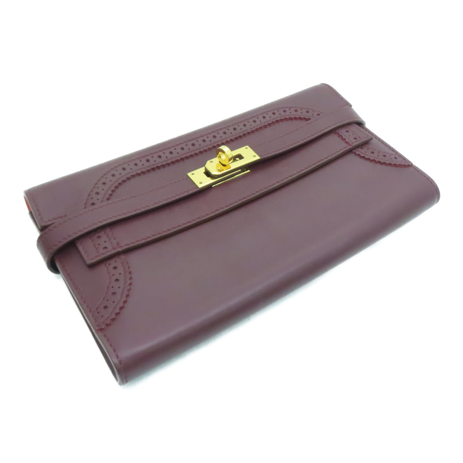 HERMES 【激減優惠】Swift/Chevre皮革Kelly Ghillies Long Wallet長錢包雙色