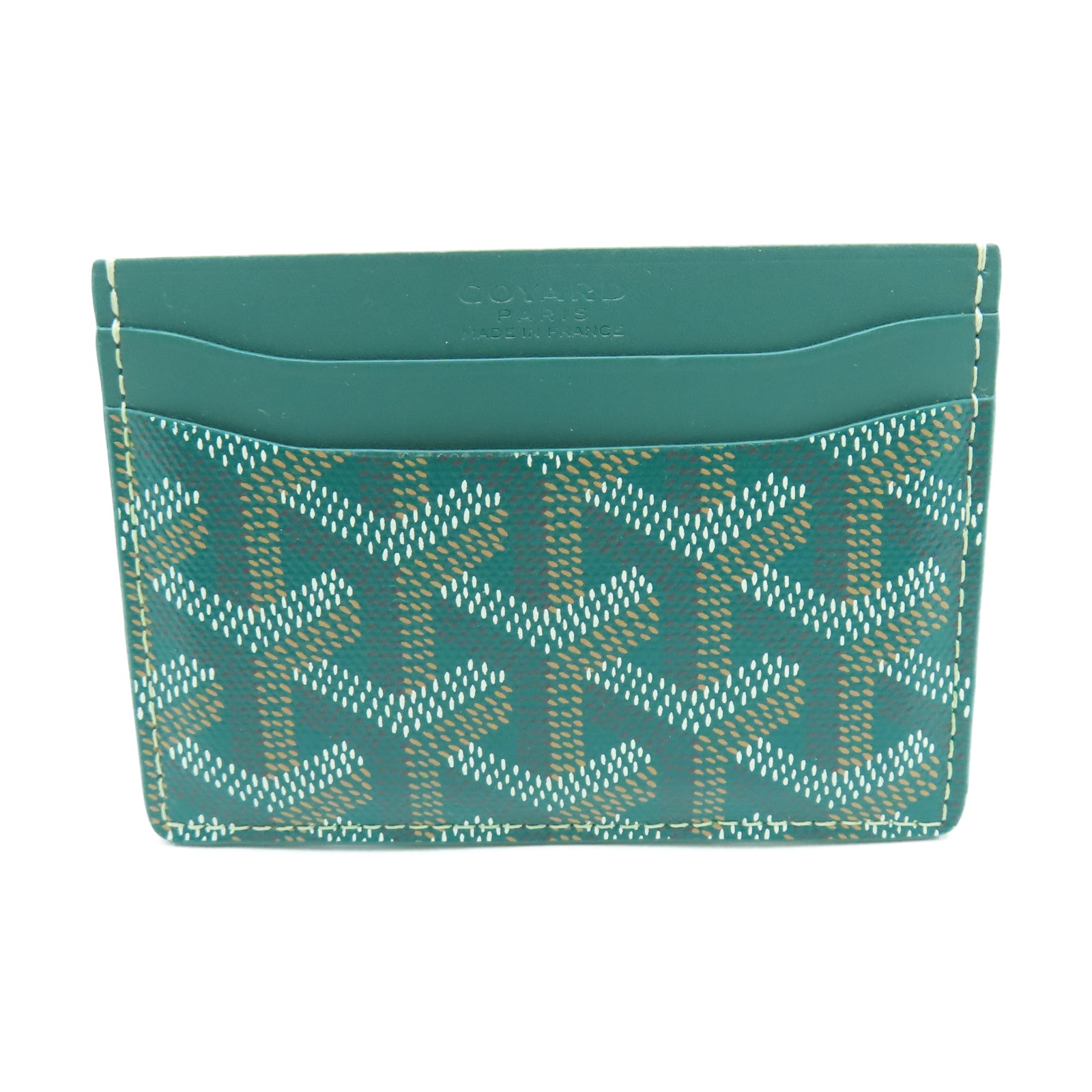 GOYARD 牛皮皮革/PVC涂层帆布Card Case卡片包绿色
