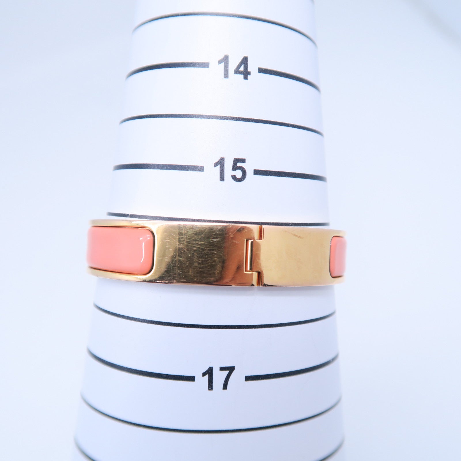 HERMES 金屬Clic H Bracelet手鐲金色/粉紅色