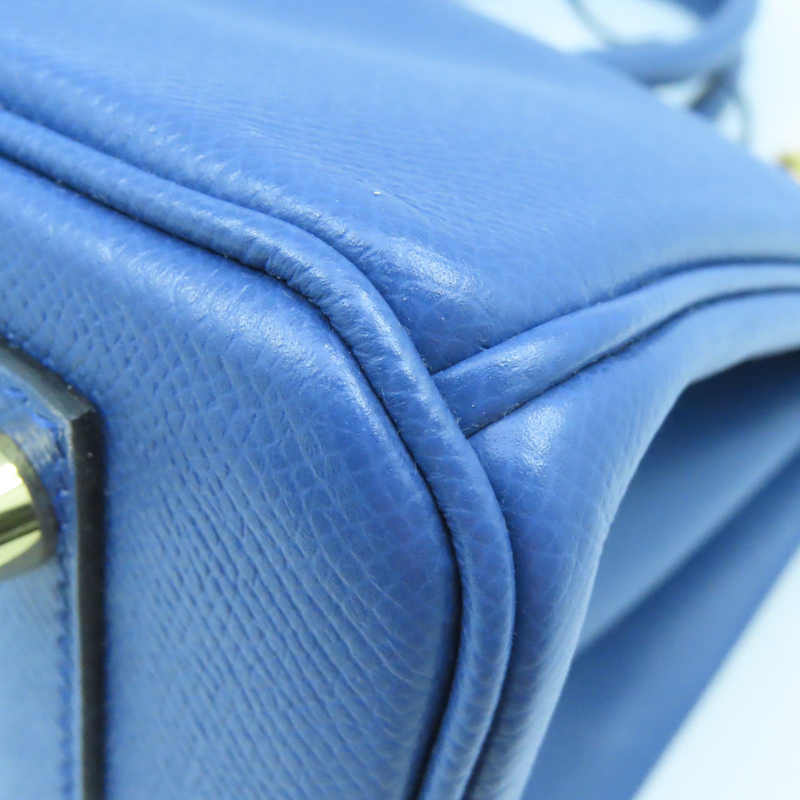 HERMES Epsom皮革Birkin 30金扣手挽袋Blue Agate藍色