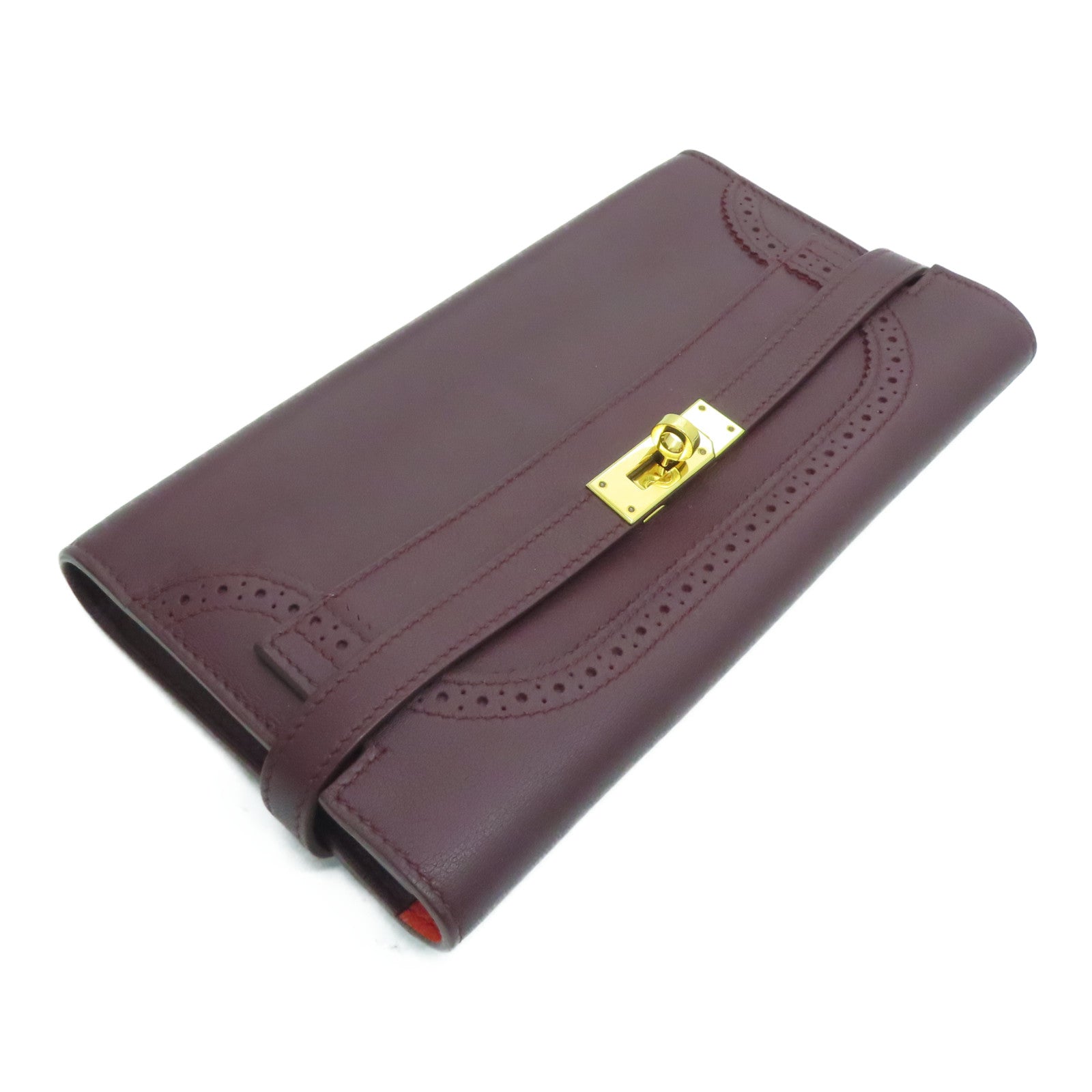 HERMES 【激減優惠】Swift/Chevre皮革Kelly Ghillies Long Wallet長錢包雙色