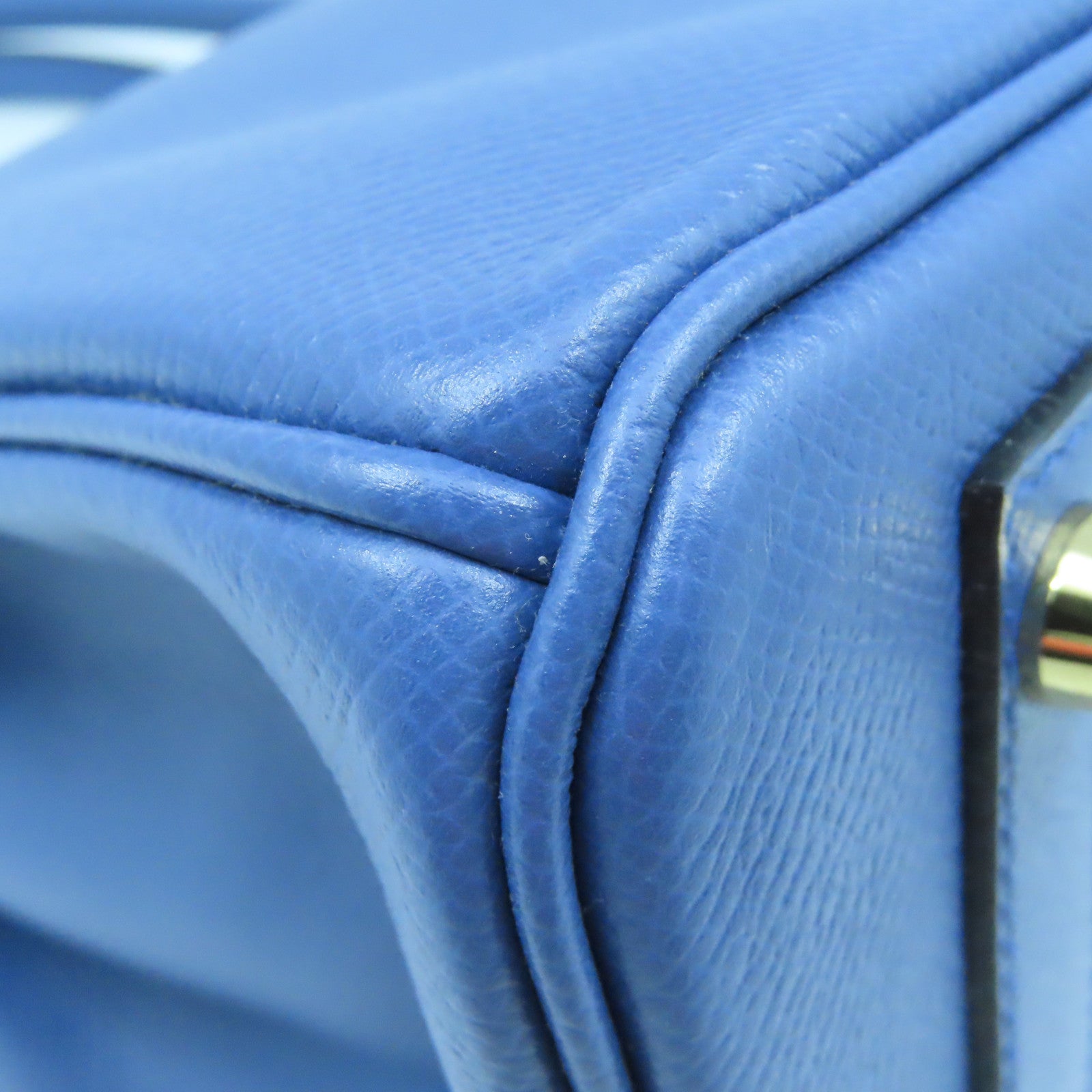 HERMES Epsom皮革Birkin 30金扣手挽袋Blue Agate藍色