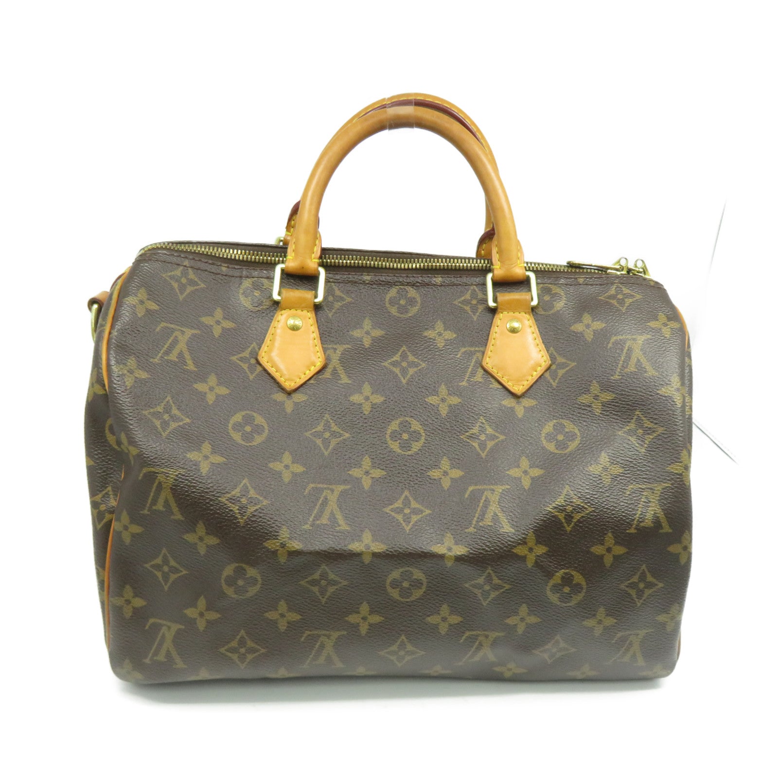 LOUIS VUITTON Monogram Speedy Bandouliere 30金扣手挽肩背兩用袋啡色