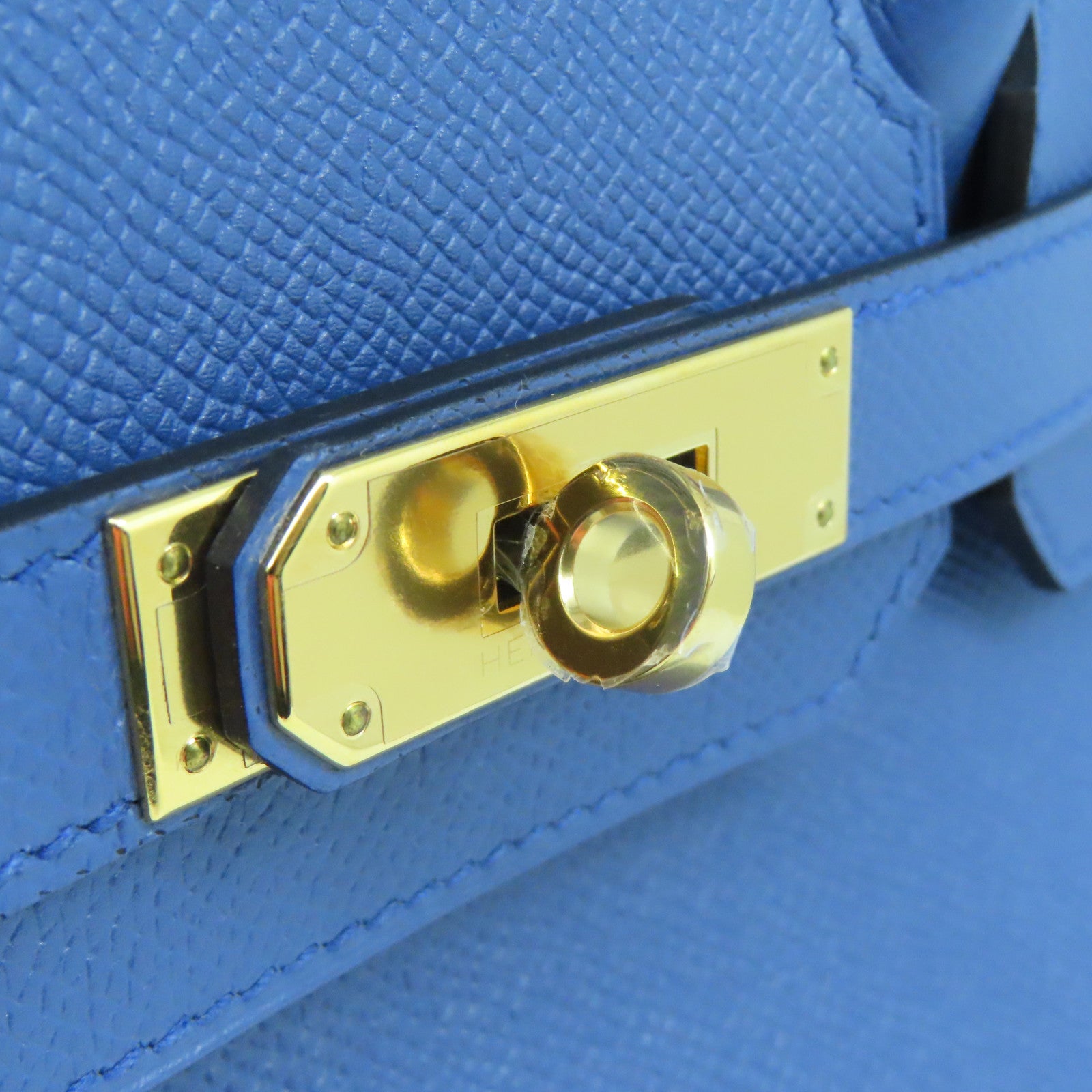 HERMES Epsom皮革Birkin 30金扣手挽袋Blue Agate藍色