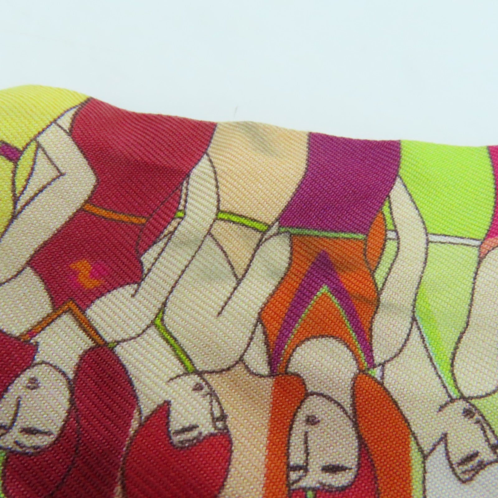 HERMES Silk Twilly Scarf Red/Color