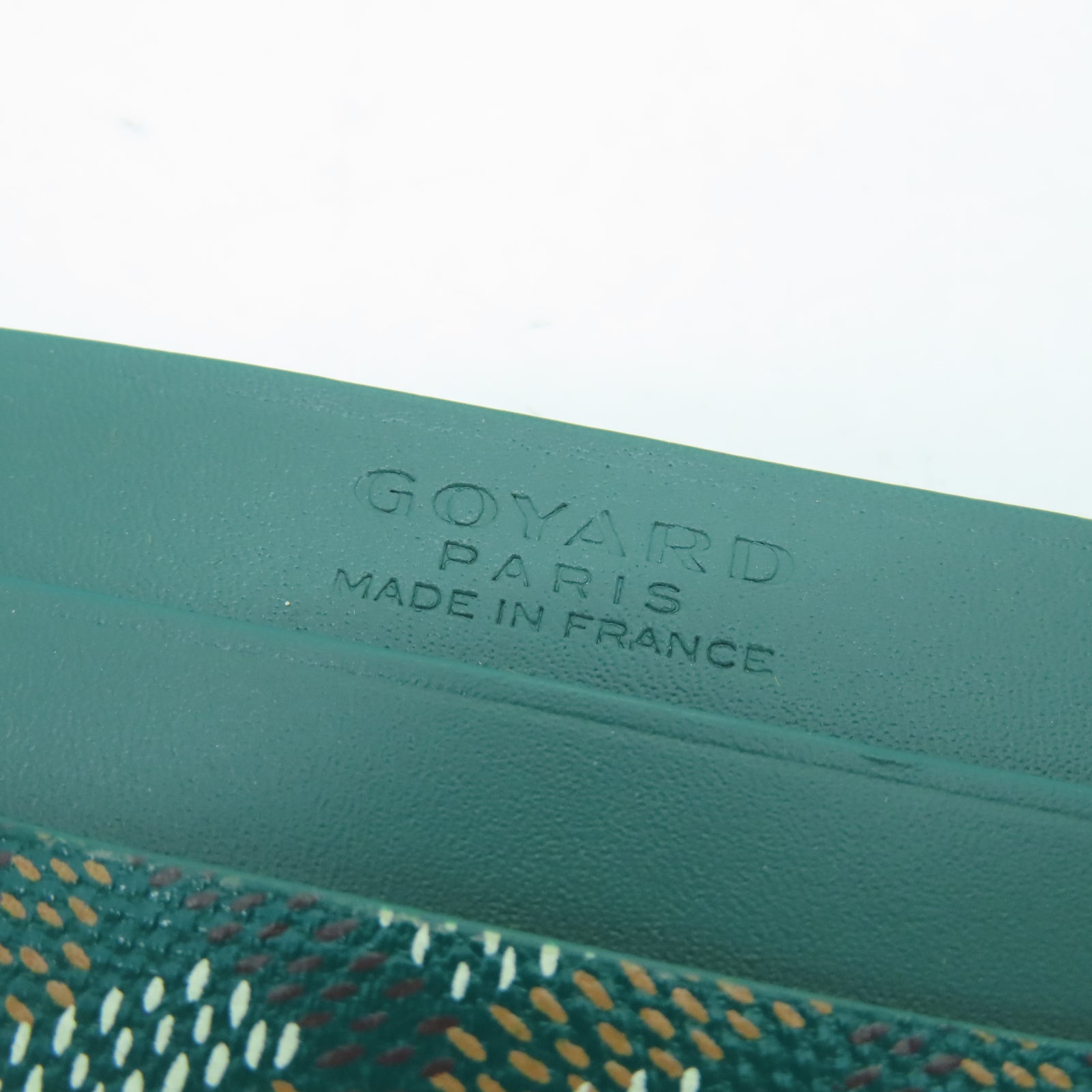 GOYARD 牛皮皮革/PVC涂层帆布Card Case卡片包绿色