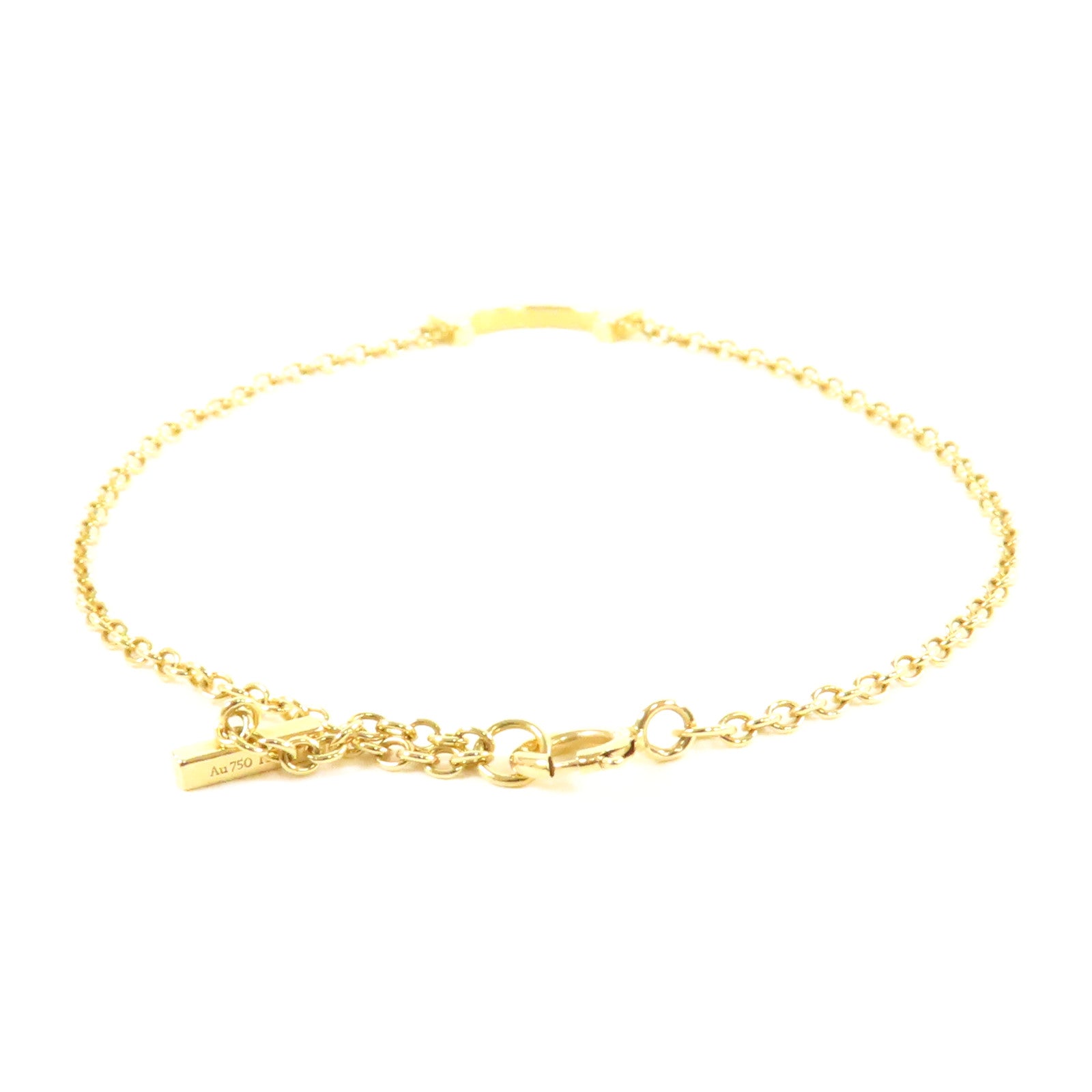TIFFANY＆CO 18K黃金T Smile手鏈金色