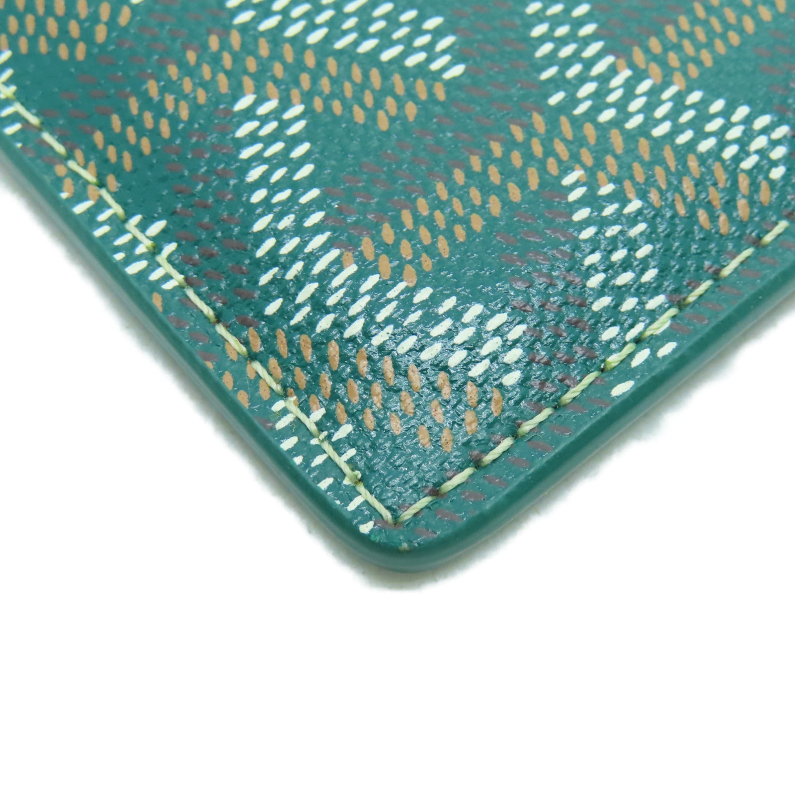 GOYARD 牛皮皮革/PVC涂层帆布Card Case卡片包绿色