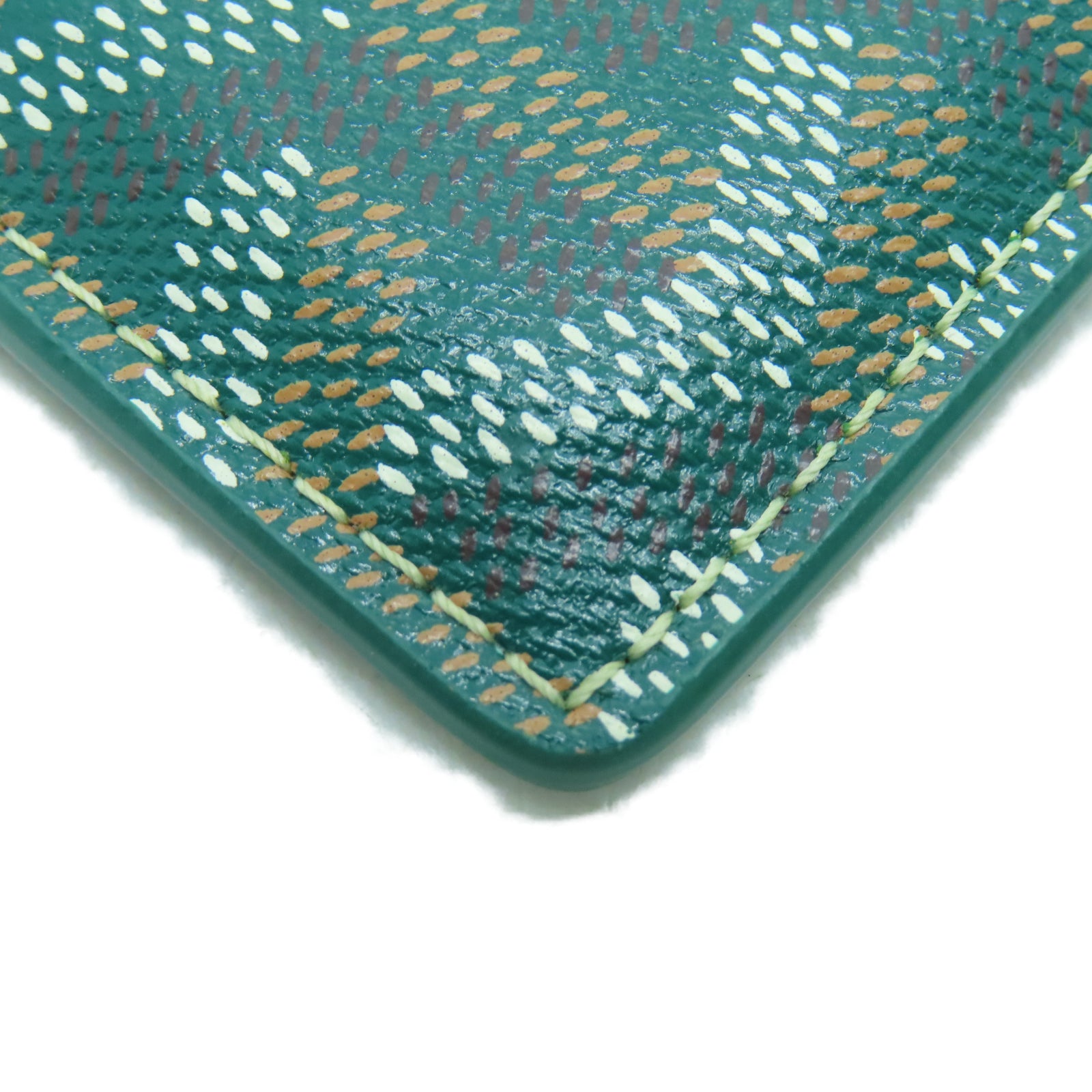 GOYARD 牛皮皮革/PVC涂层帆布Card Case卡片包绿色