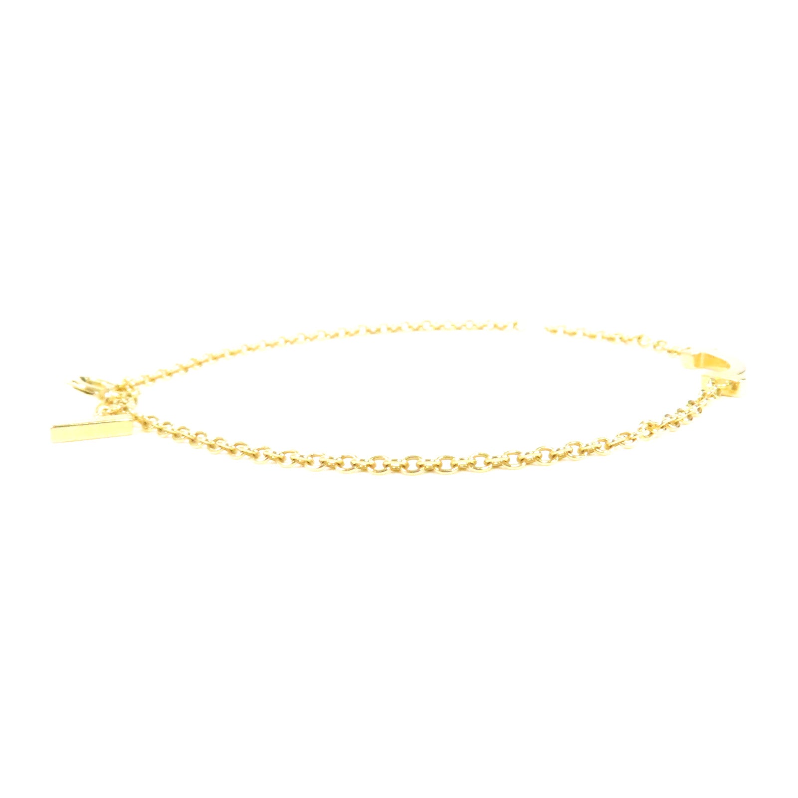 TIFFANY＆CO 18K黃金T Smile手鏈金色