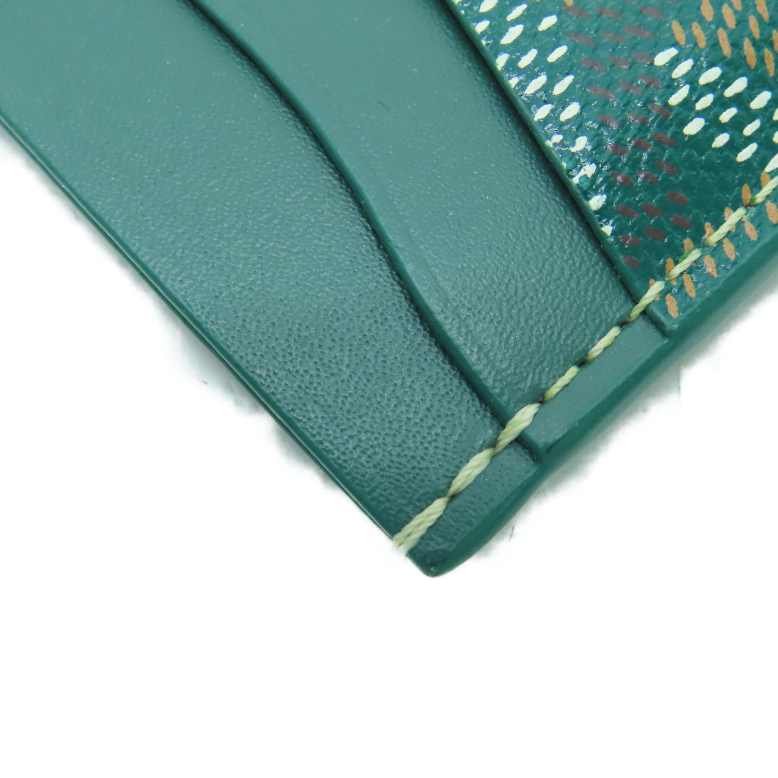GOYARD 牛皮皮革/PVC涂层帆布Card Case卡片包绿色