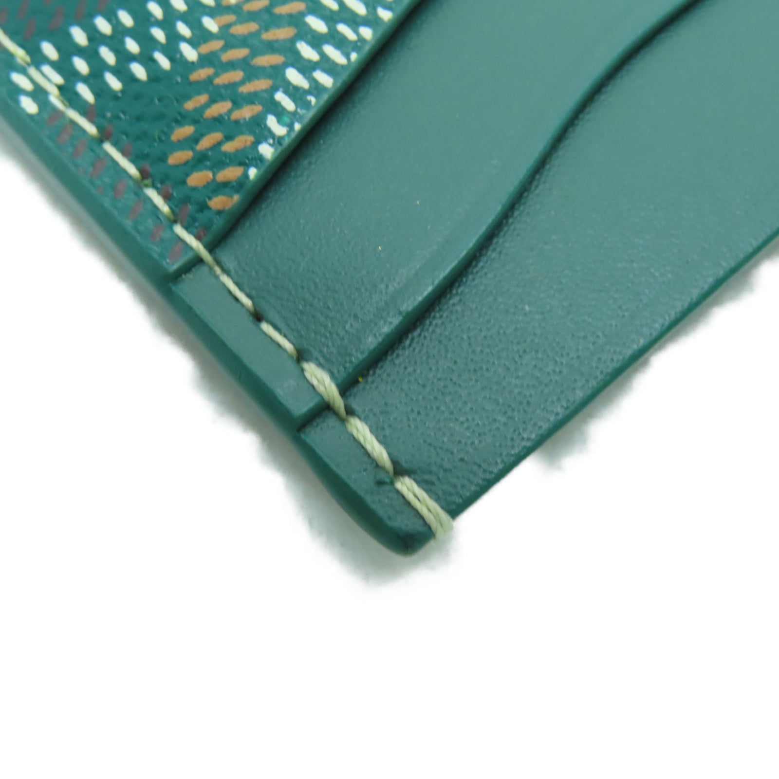 GOYARD 牛皮皮革/PVC涂层帆布Card Case卡片包绿色
