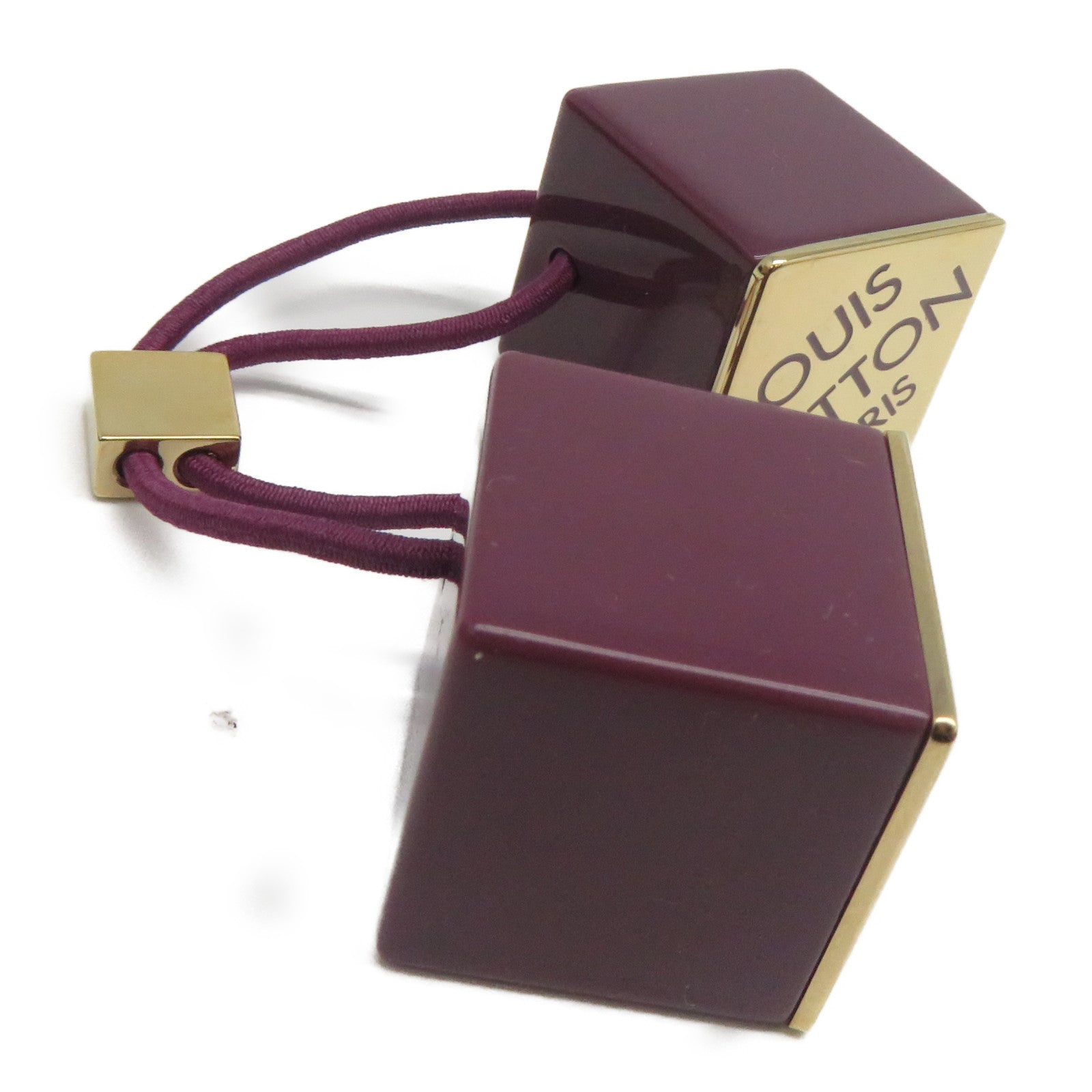 LOUIS VUITTON PVC Hair Cube金扣髮圈紫色/金色
