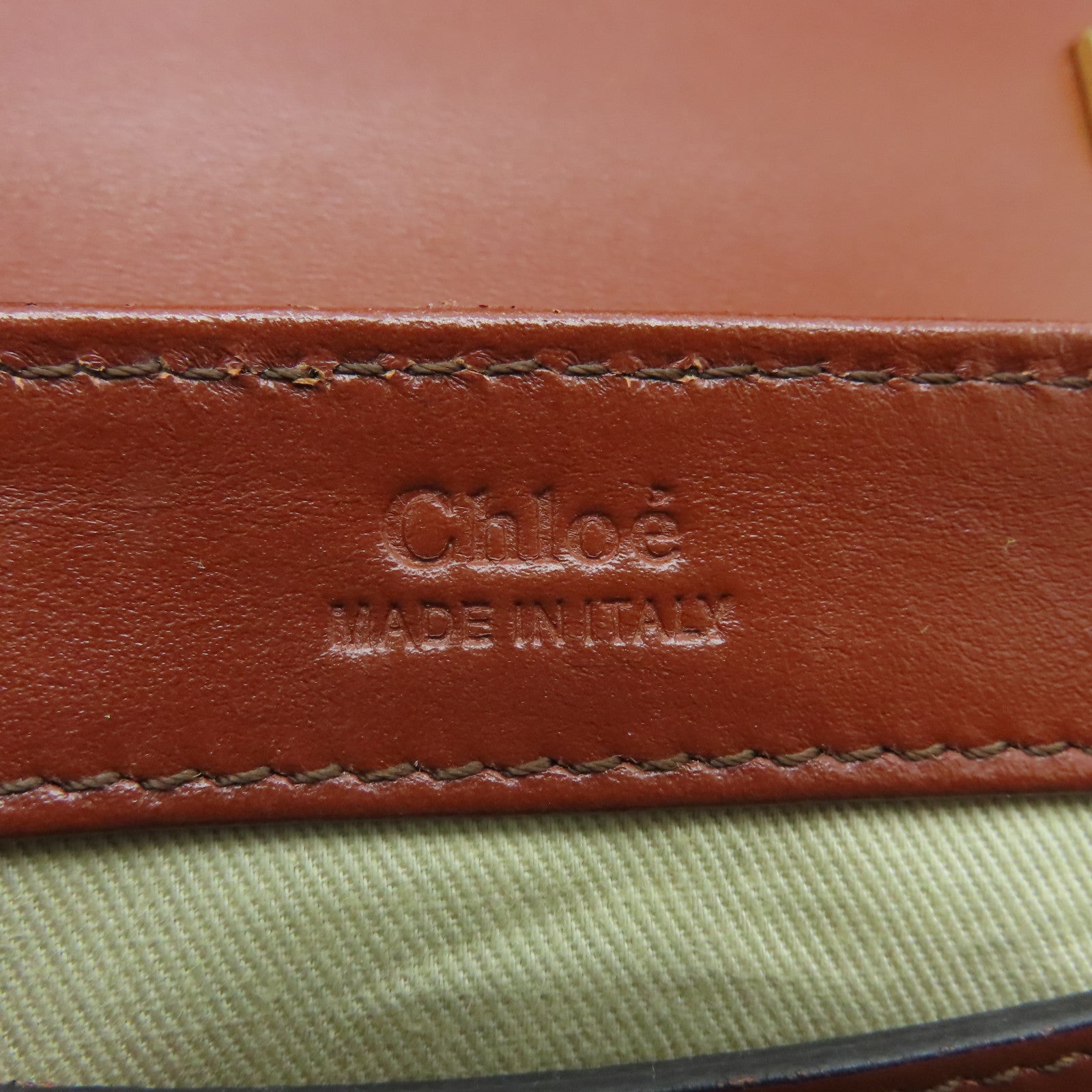 Chloe 牛皮皮革2way Shoulder Bag金扣手挽肩背两用袋啡色