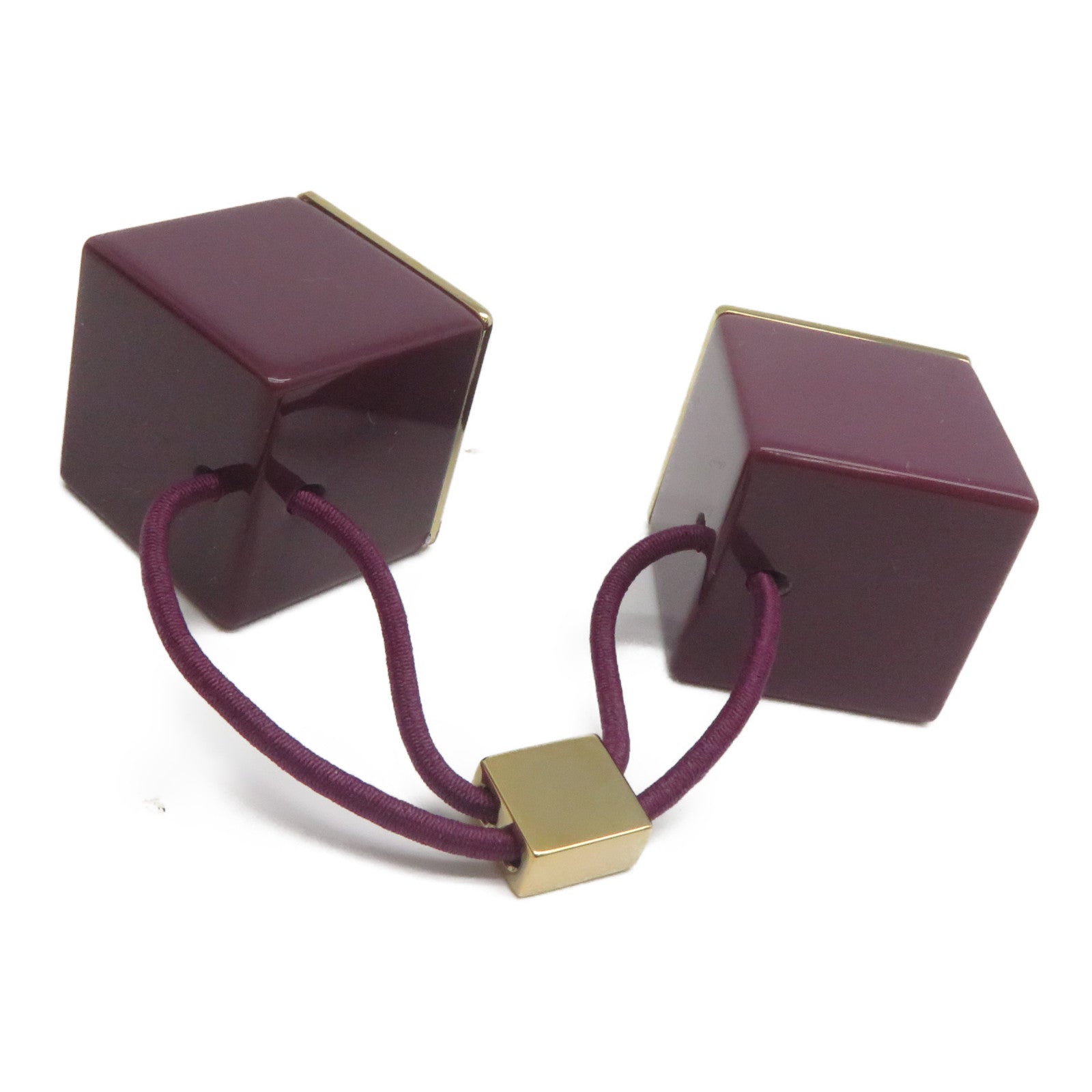 LOUIS VUITTON PVC Hair Cube金扣髮圈紫色/金色