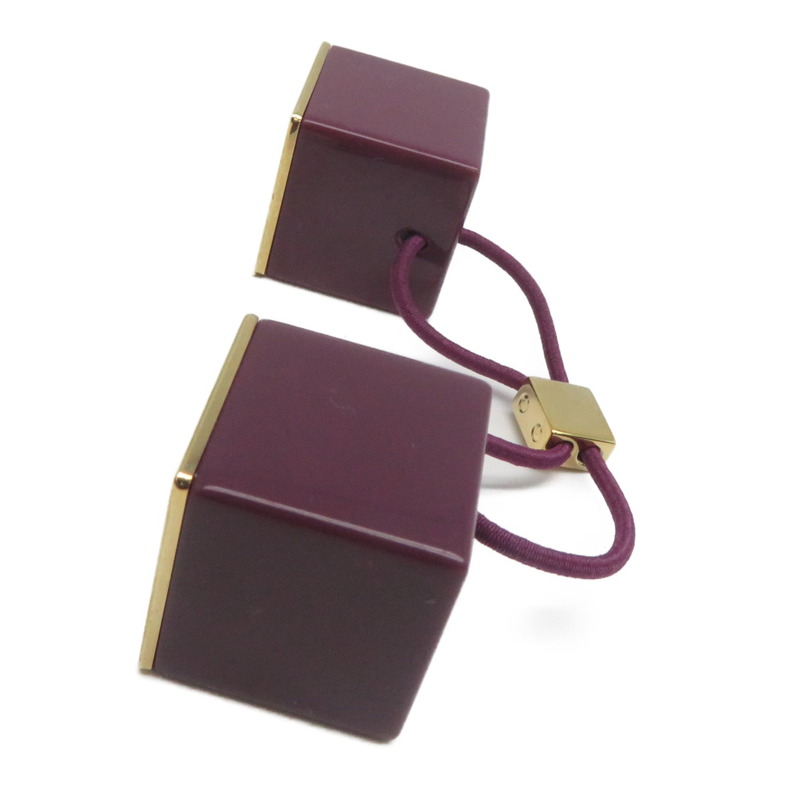 LOUIS VUITTON PVC Hair Cube金扣髮圈紫色/金色