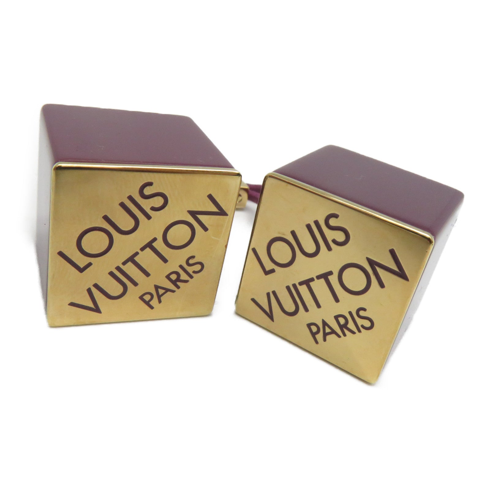 LOUIS VUITTON PVC Hair Cube金扣髮圈紫色/金色