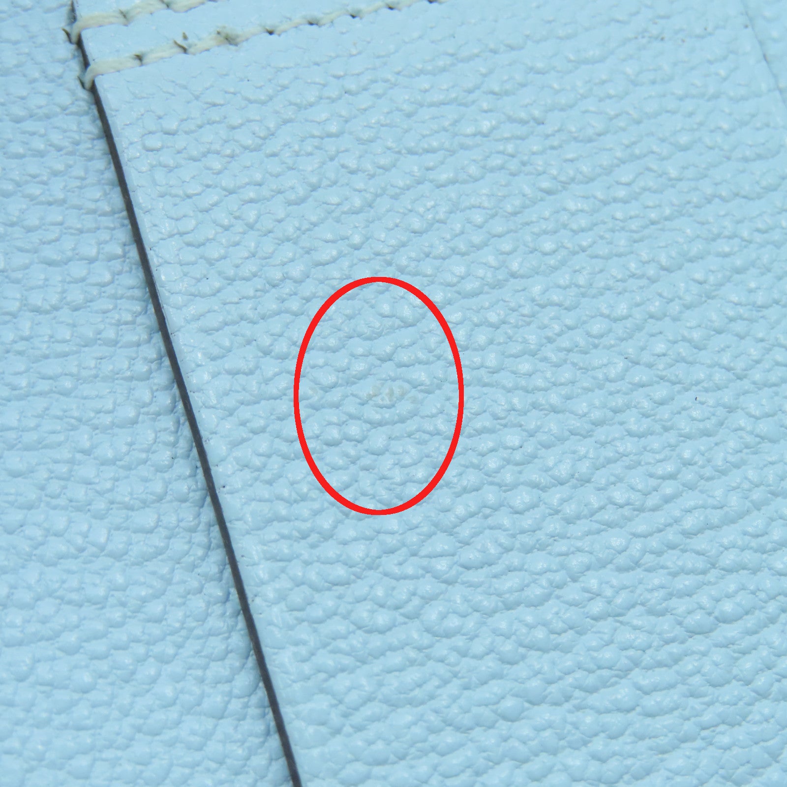 HERMES 【激減優惠】Chevre皮革Roulis Silm金扣錢包霧霾藍
